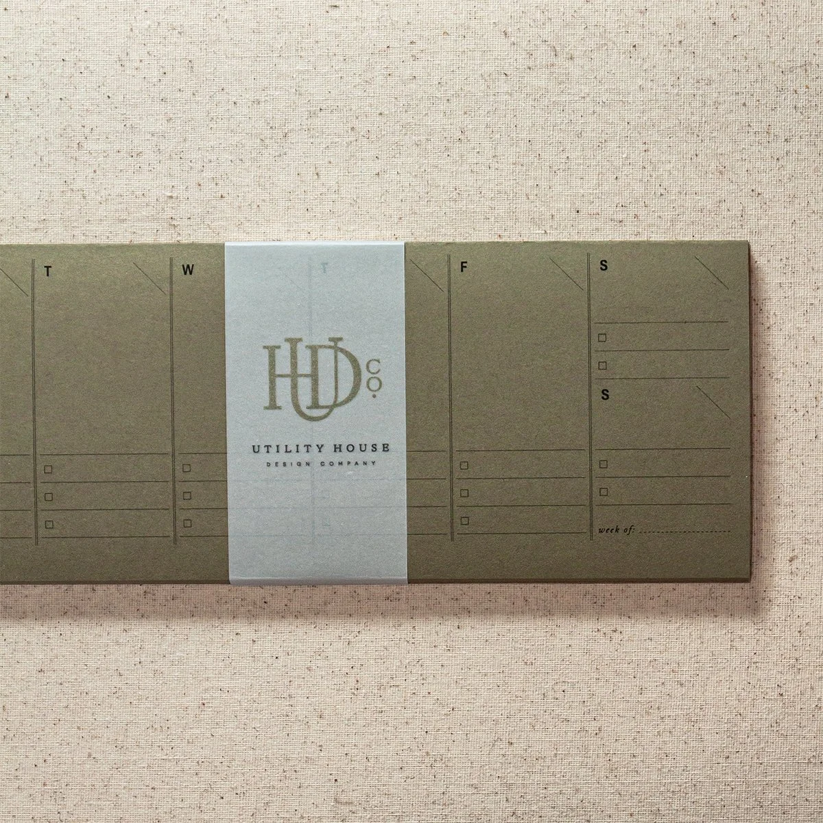 Weekly Planner Paper Notepad - Olive