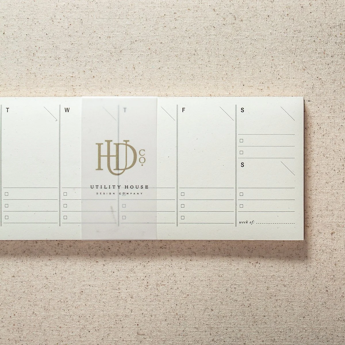 Weekly Planner Paper Notepad - Off-white