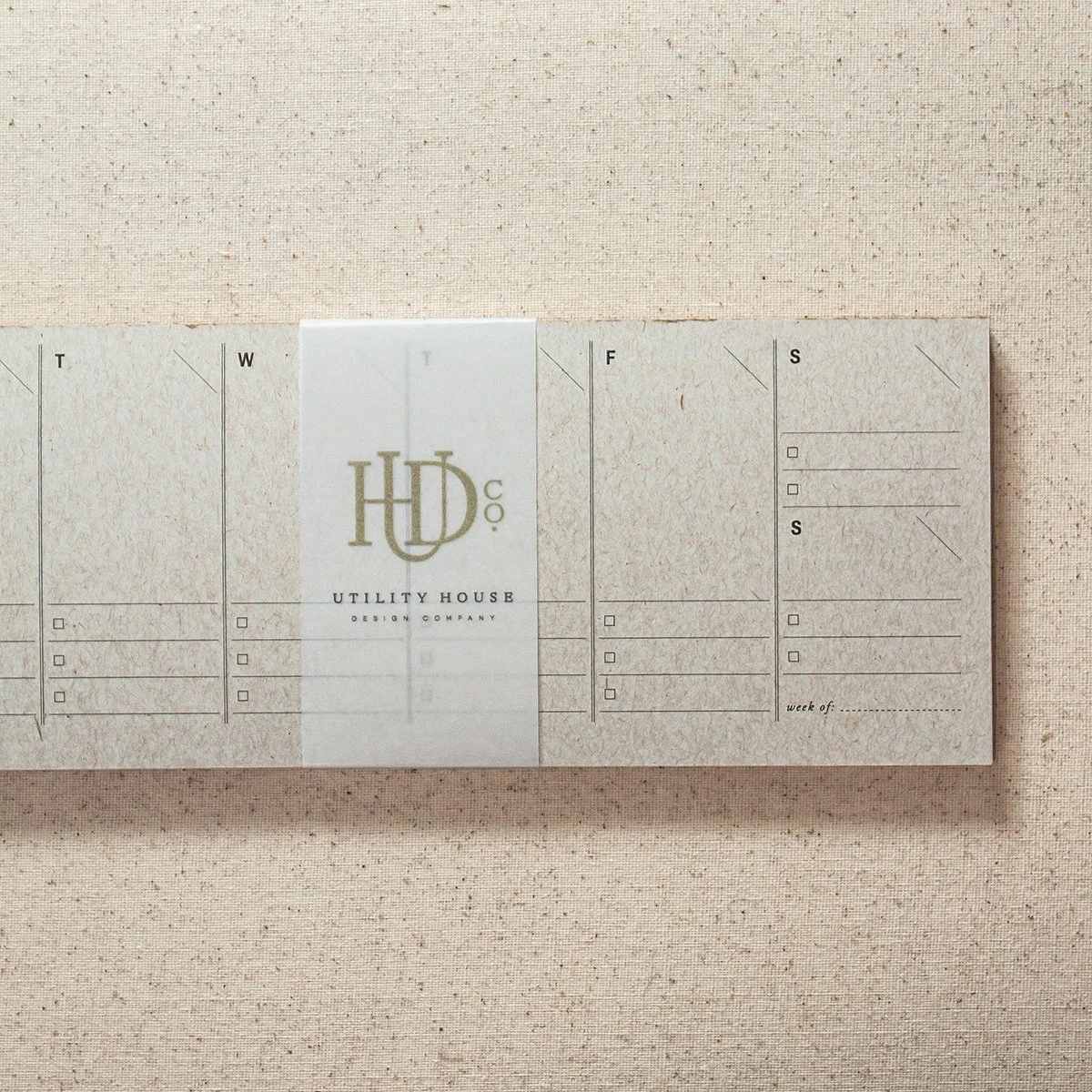 Weekly Planner Paper Notepad - Grey