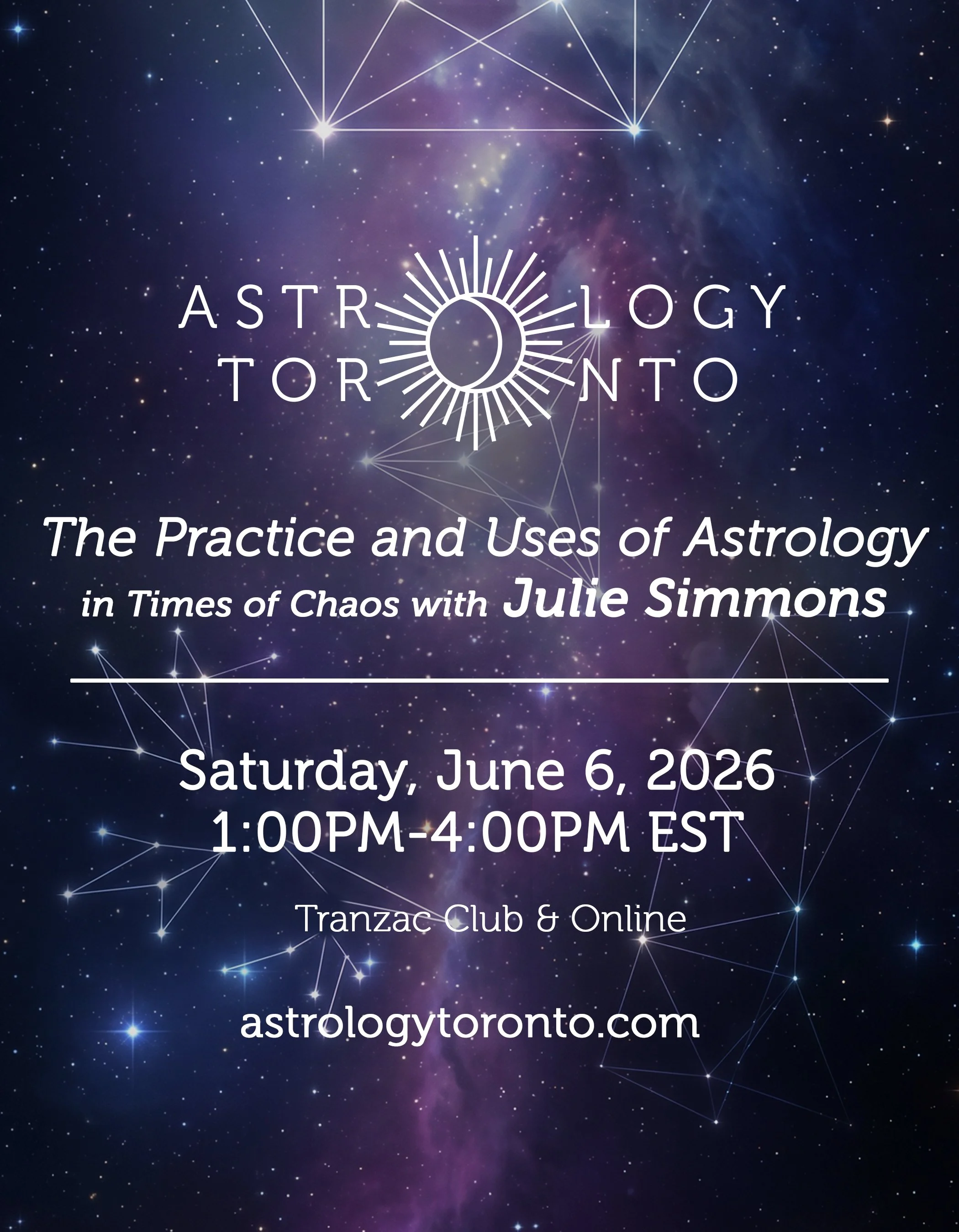 Recording - The Practice and Uses of Astrology in Times of Chaos - Julie Simmons