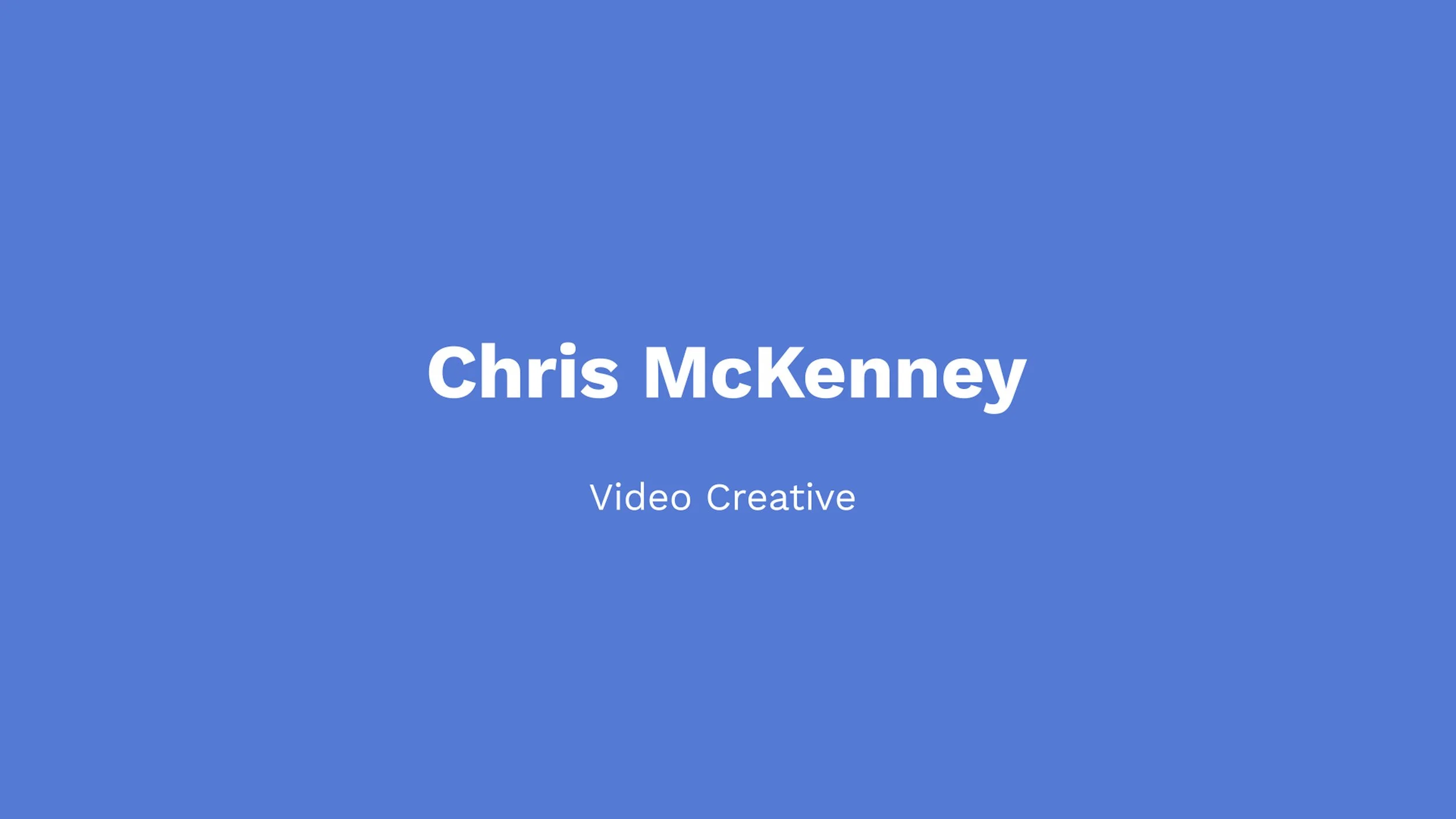 Demo Reel
