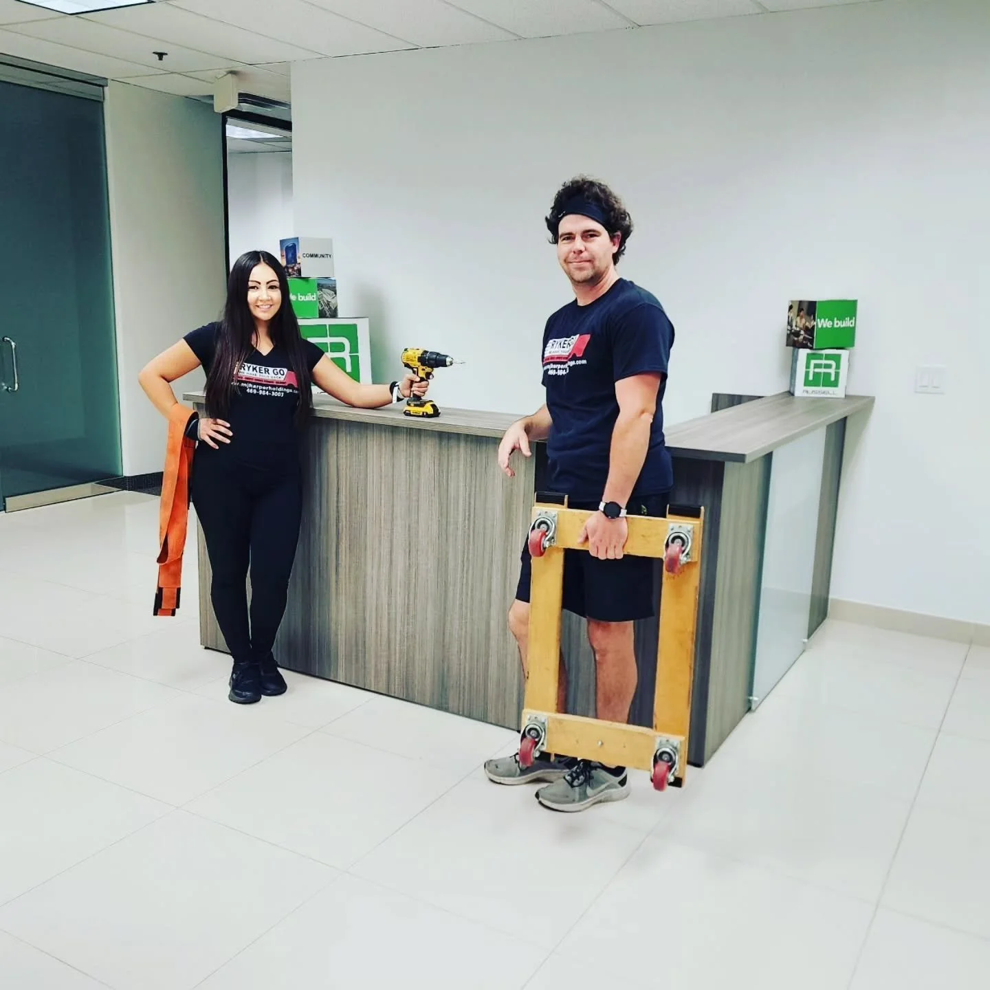 Big thanks to @hjrussellco for hiring Ryker Go for a couple projects over the past few weeks! 

Desk moving and setting up can be quite a task! Ryker Go has the right tools and techniques to get the job done right! With Ryker Go, "We have your b