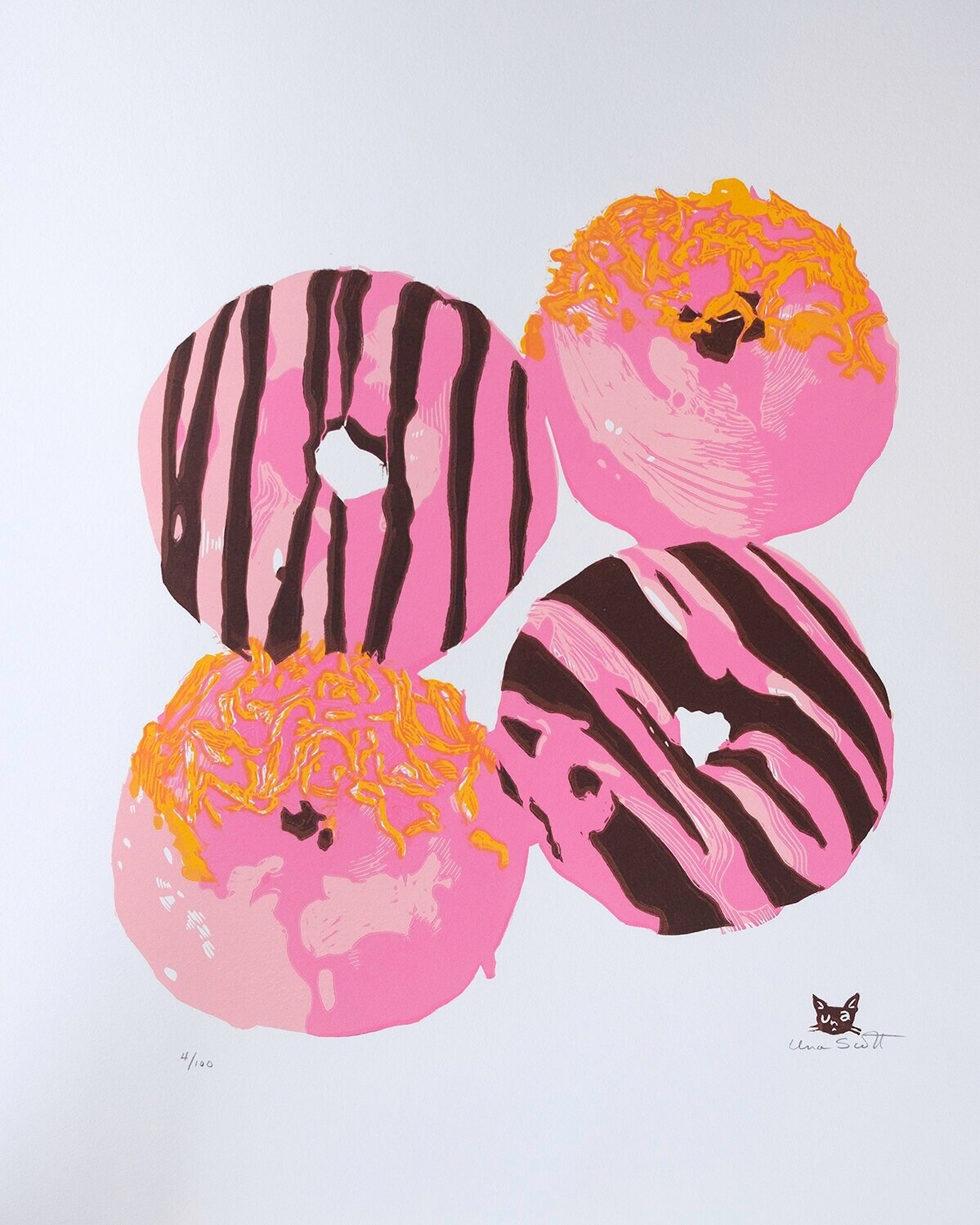    Donuts   2013  Multi-block linocut  13 x 12” 