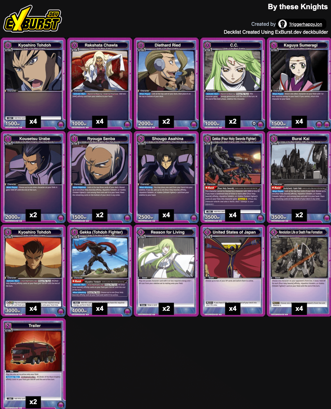 UNION ARENA: New Decks in Code Geass — Joseph Writer Anderson