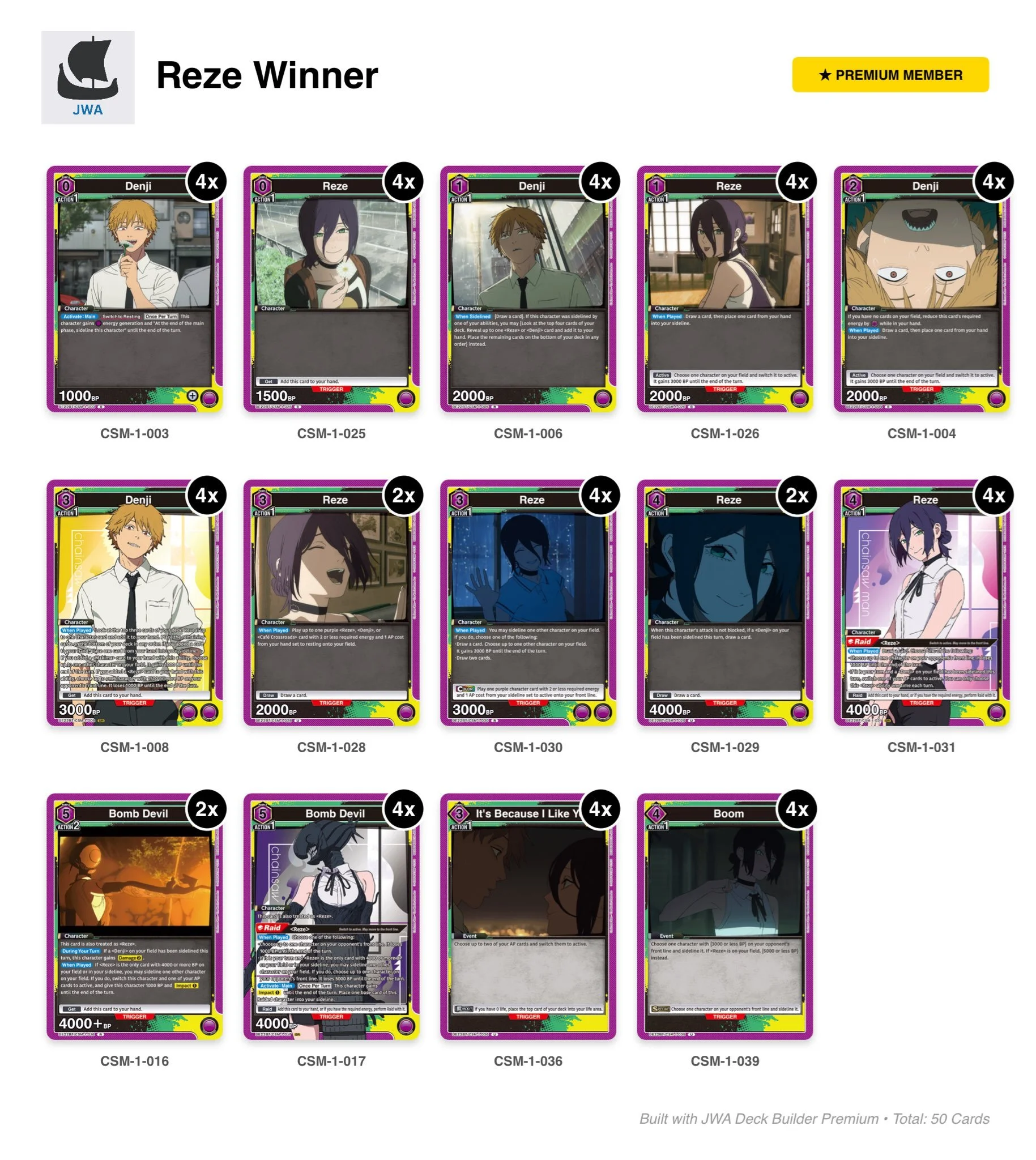 Purple Reze Rare Battle Winner
