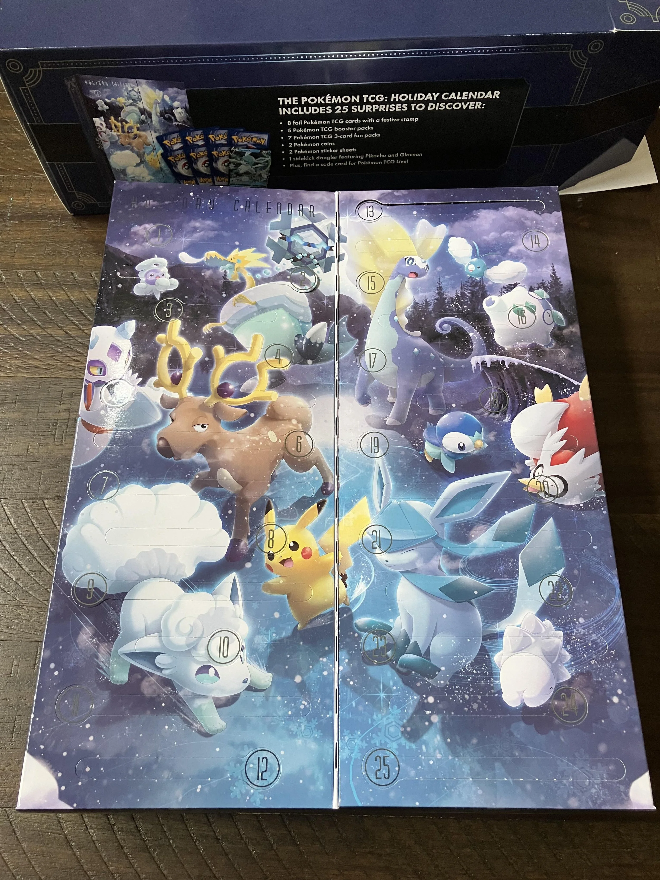Calendrier De L'Avent Pokémon 2023 - 25 Jours De Surprises Avec Cartes Holographiques Et Boosters
