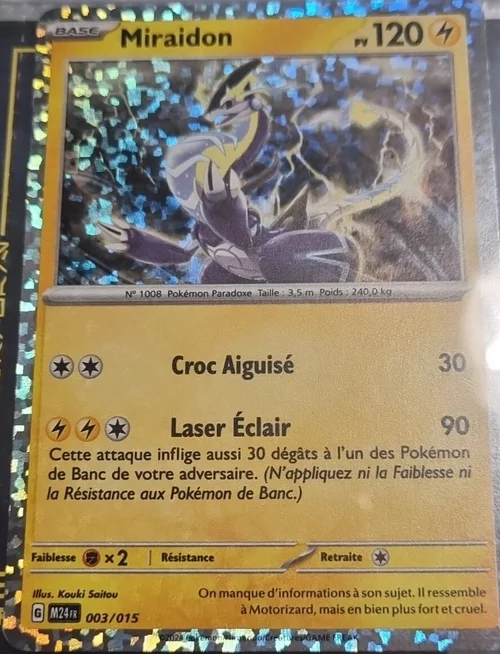 miraidon mcdonalds pokemon card Holo 003/015 M24EN Promo [NM] end display Pokémon TCG Miraidon 003/015 New