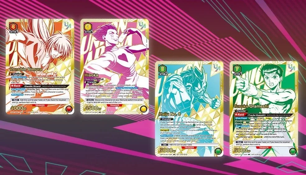 Nov/Dec 2025 UNION ARENA Rare Battle Guide: Kaiju No. 8, Rurouni Kenshin, Yu Yu Hakusho, Hunter x Hunter