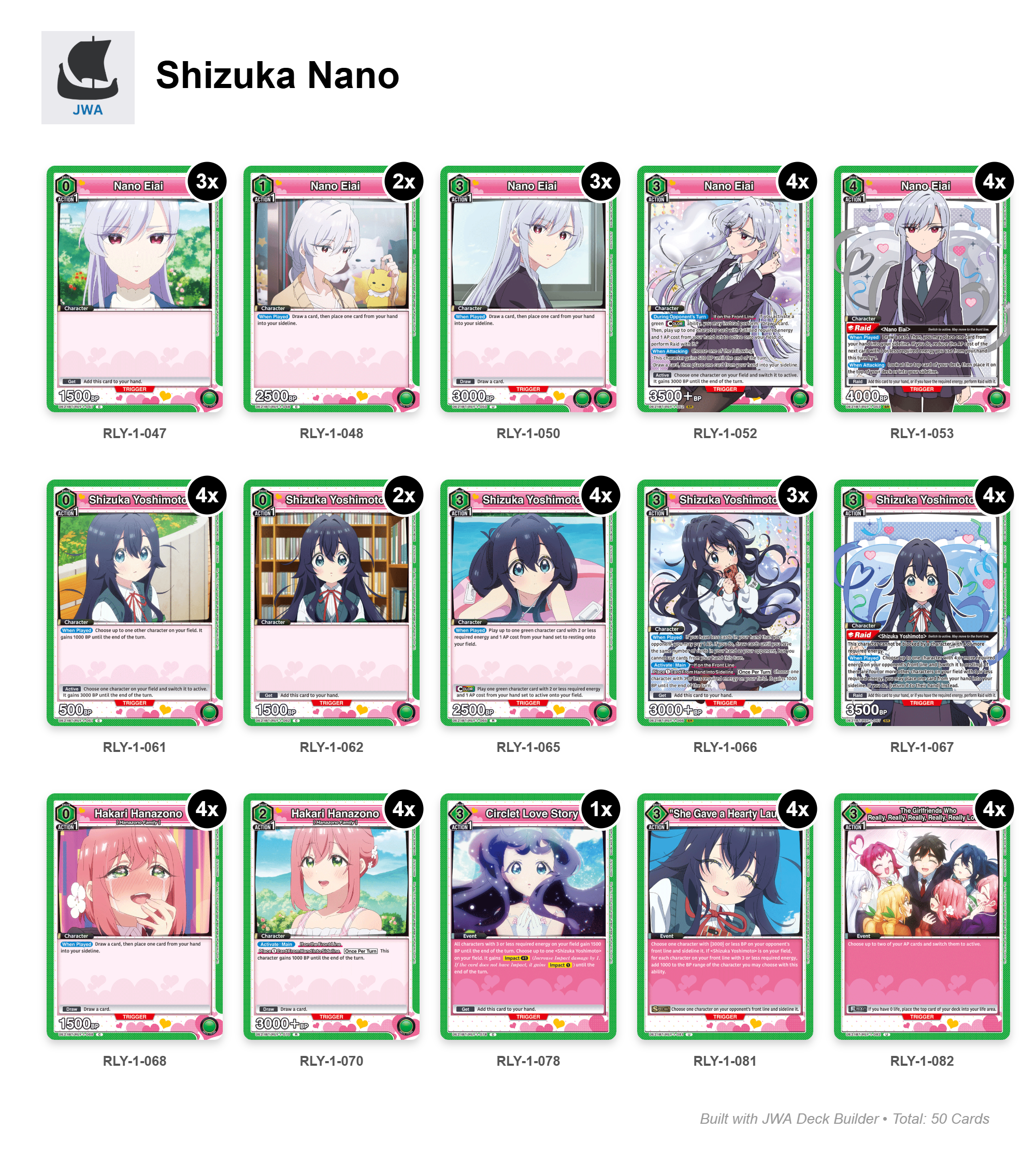 1st Place Shizuka Nano Deck – Rare Battle