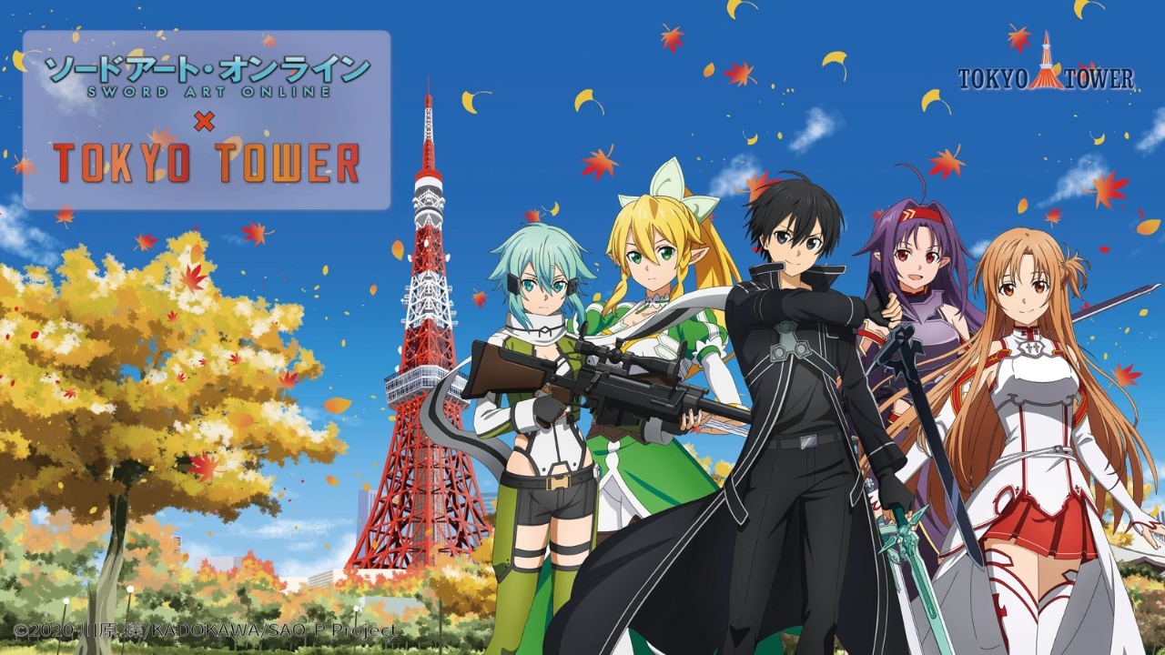 Sword Art Online Comes to Tokyo Tower With Newly Drawn Illustrations