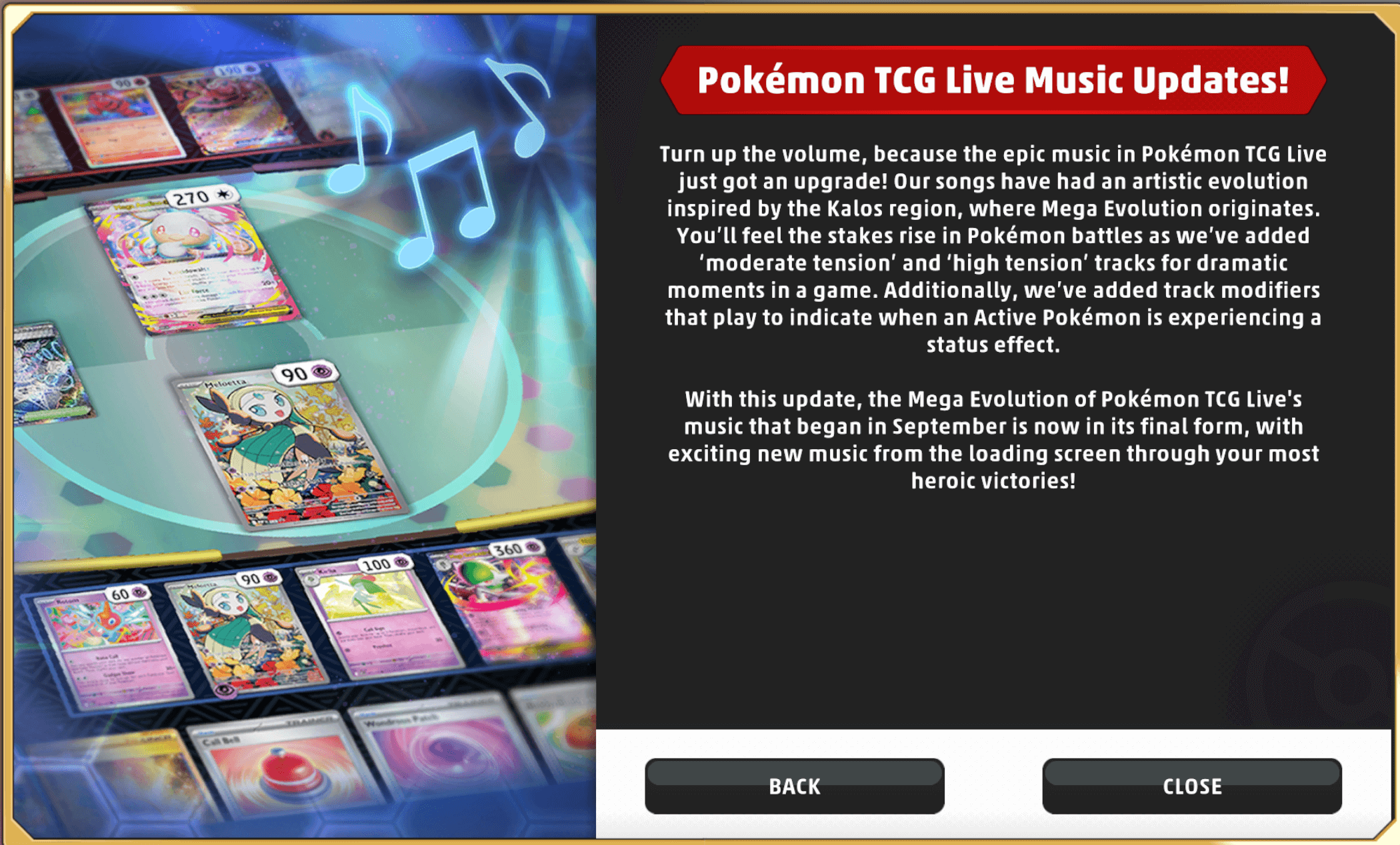 Pokemon TCG Live New Music