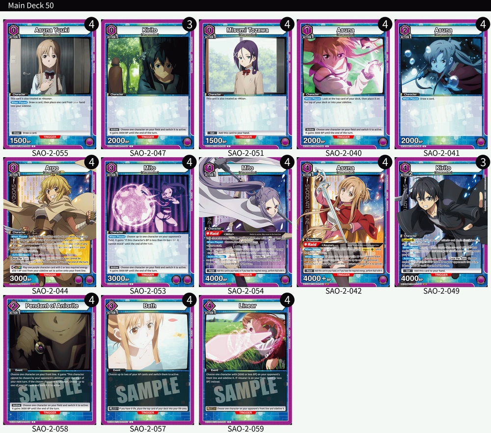 Sword Art Online Purple Progressive Deck — Joseph Writer Anderson