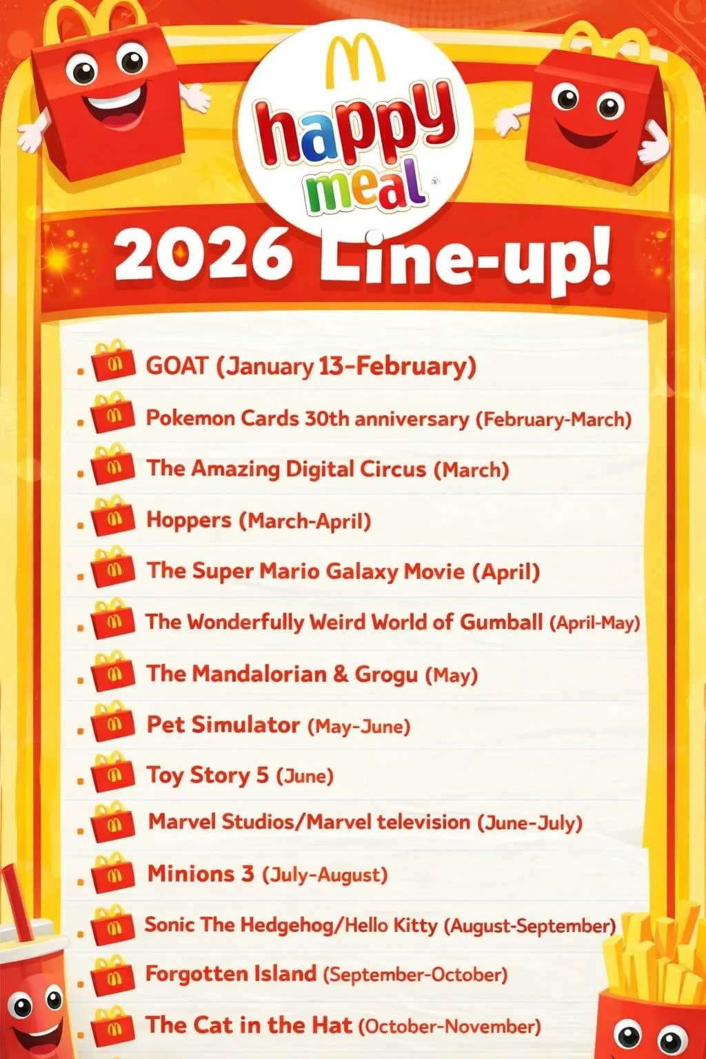 Pokemon 2026 McDonald's Happy Meal