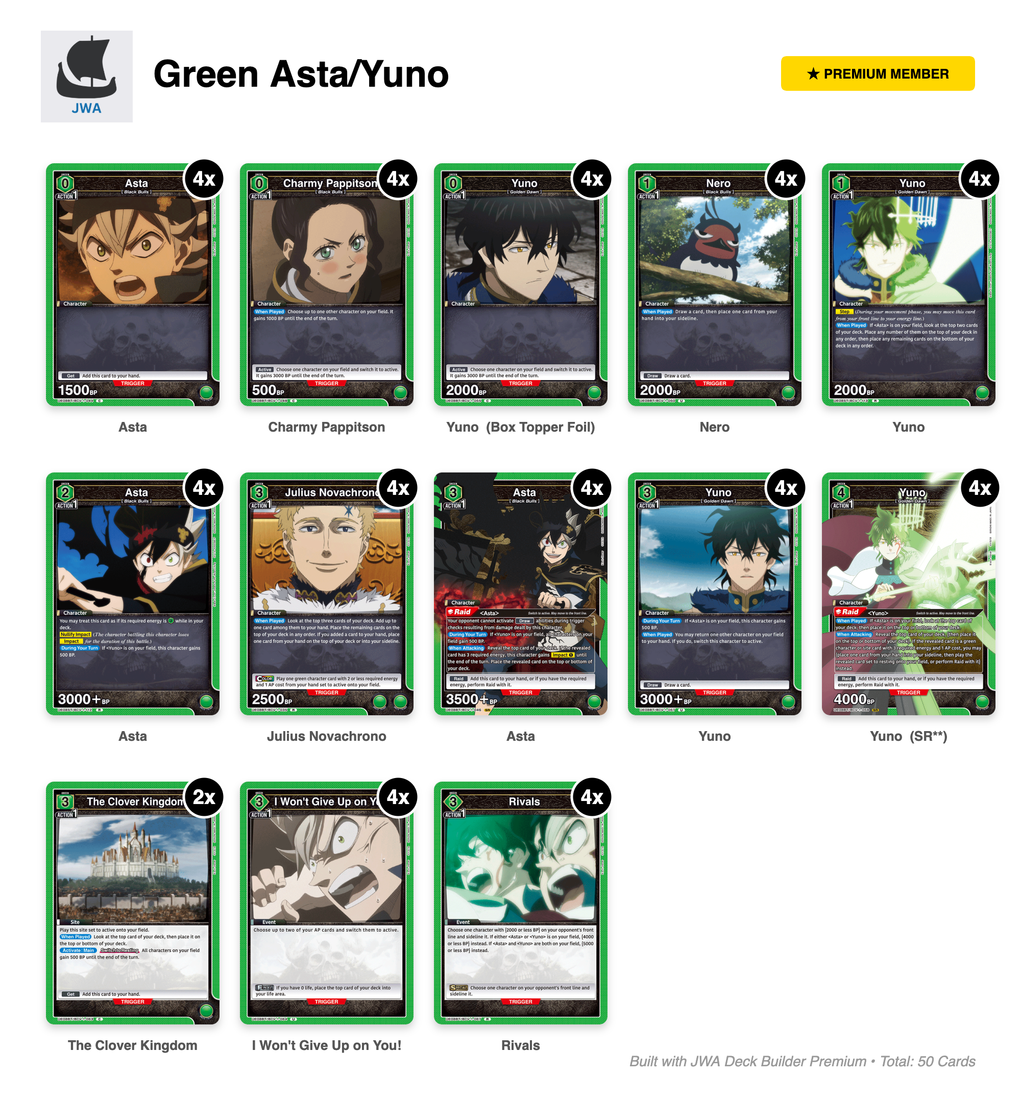 UNION ARENA: Every Black Clover Deck, Ranked — Joseph Writer Anderson