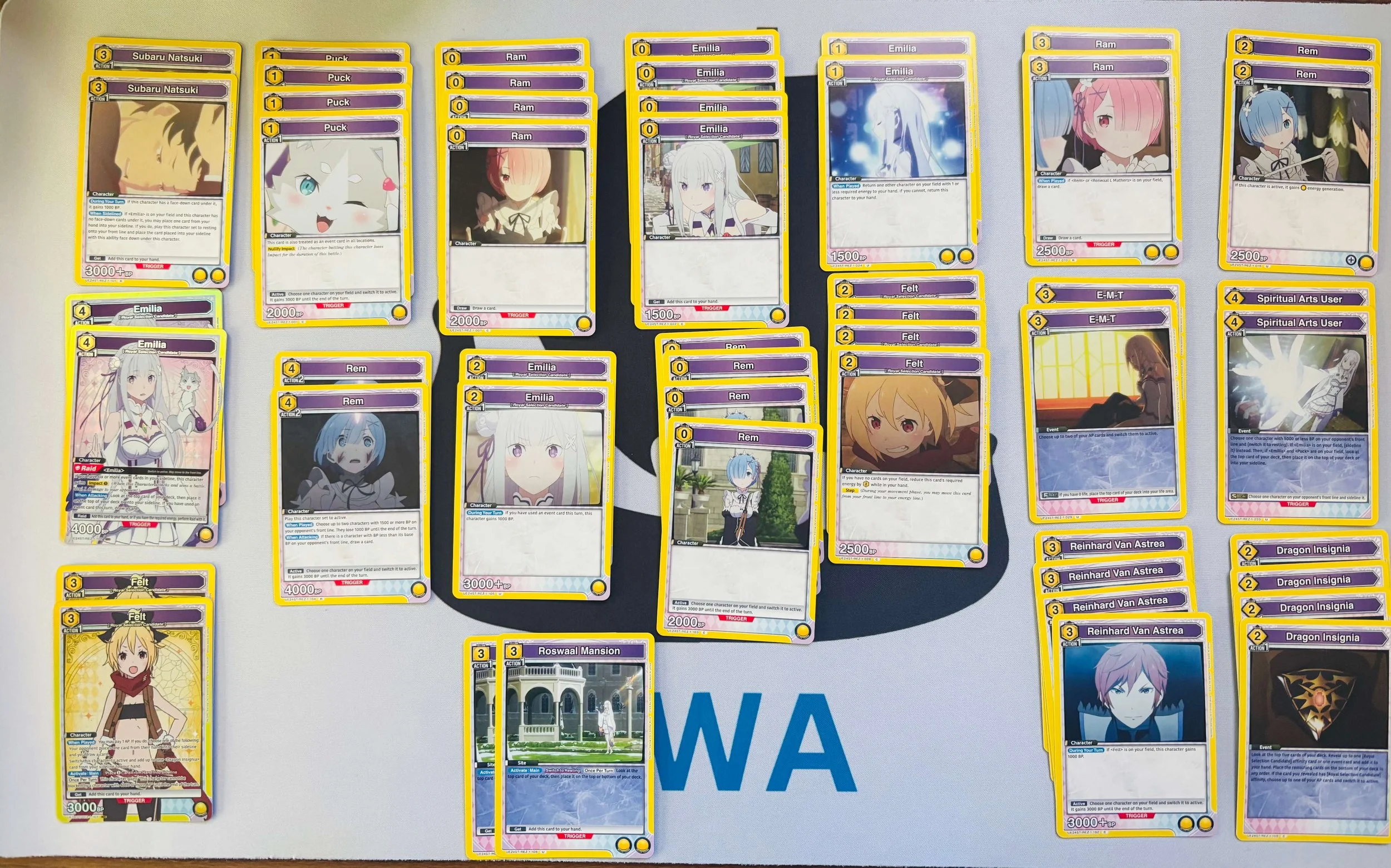 Re:ZERO Starter Deck Card LIst