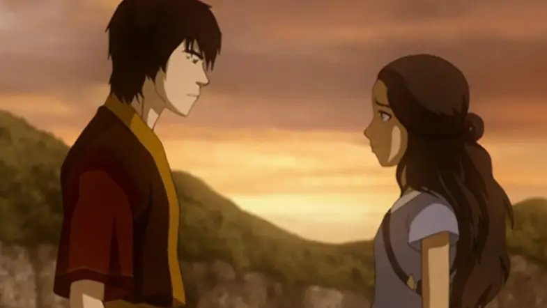 Zuko and Katara in Avatar: The Last Airbender