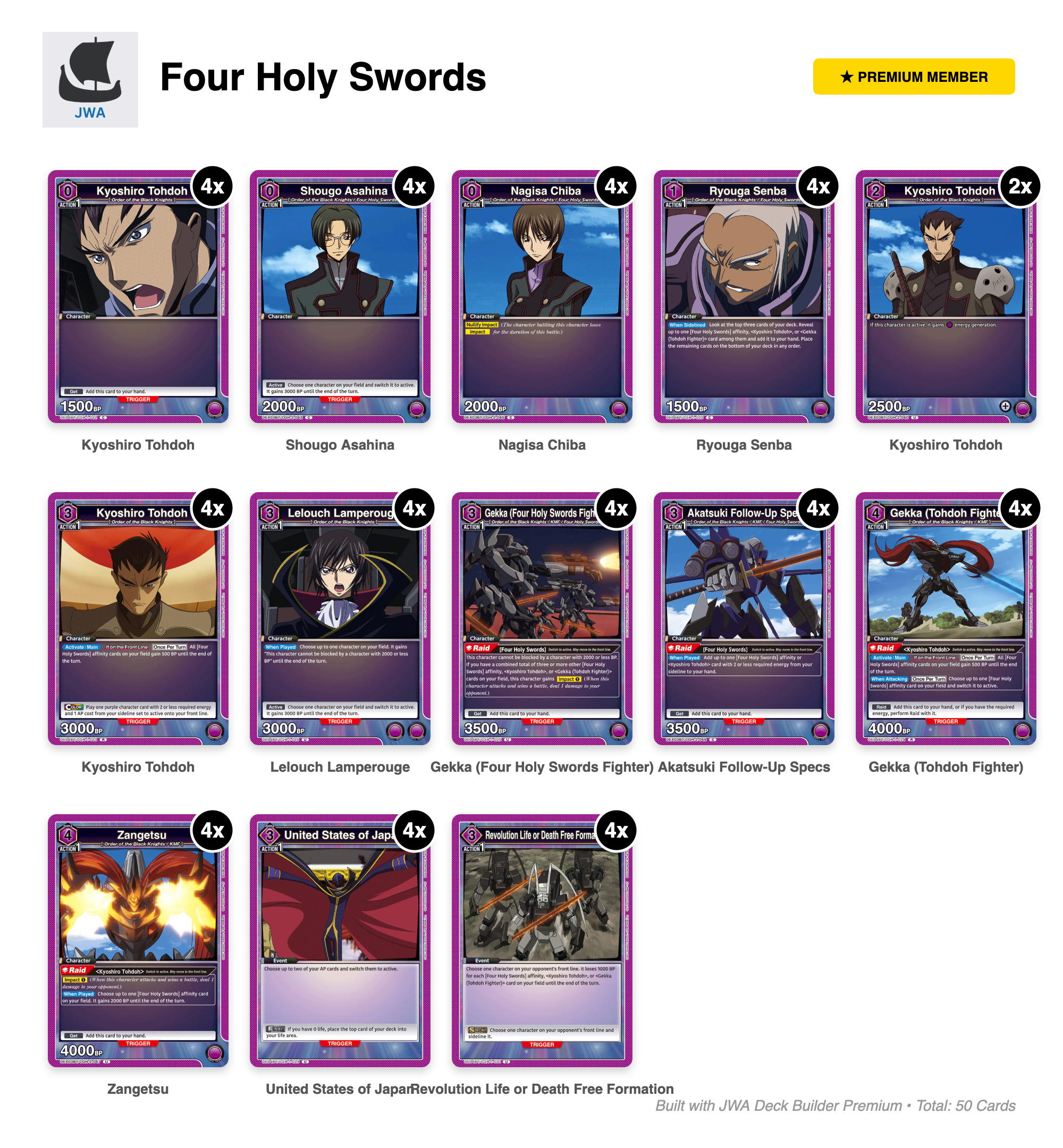 UNION ARENA: Every Code Geass Vol. 2 Deck, Ranked — Joseph Writer Anderson