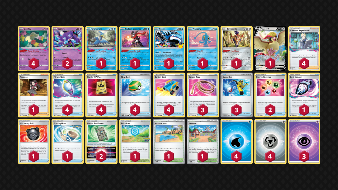 1st Place Lost Zone Box Deck List 2023 — Joseph Writer Anderson