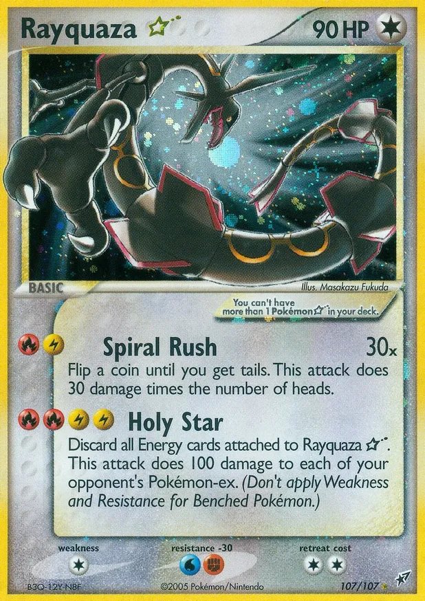 In the name of sharing lesser known cards! This is my shiny Pokémon Centre  Rayquaza :) : r/PokemonTCG
