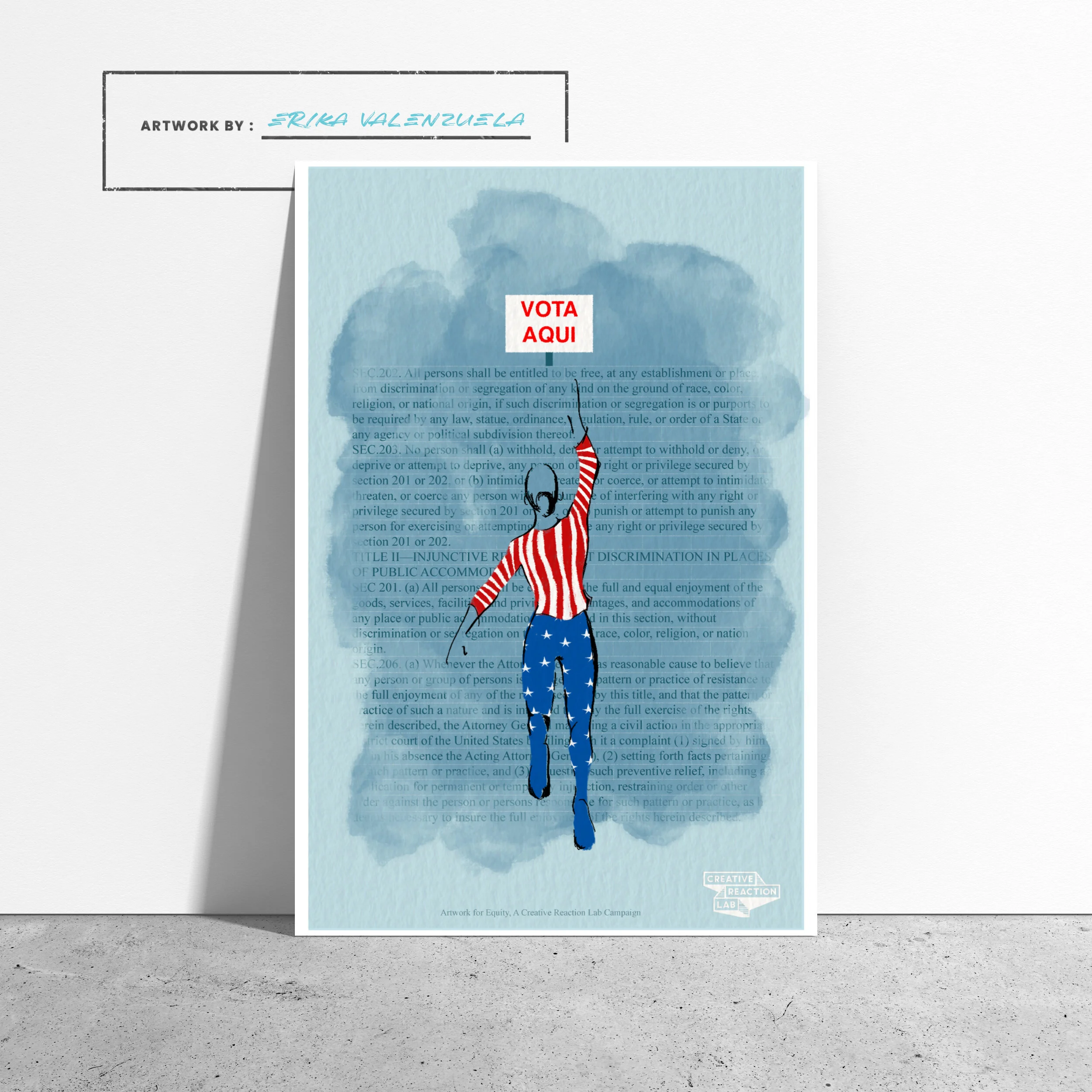 ¡Vota Aqui!. (Artist: Erika Valenzuela) Poster