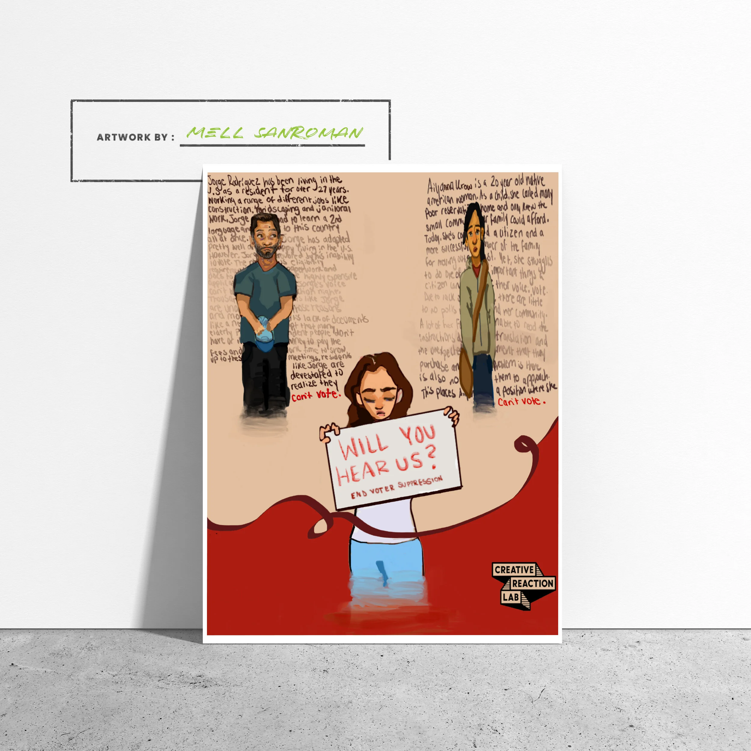 When Will You Hear Us?. (Artist: Mell Sanroman) Poster