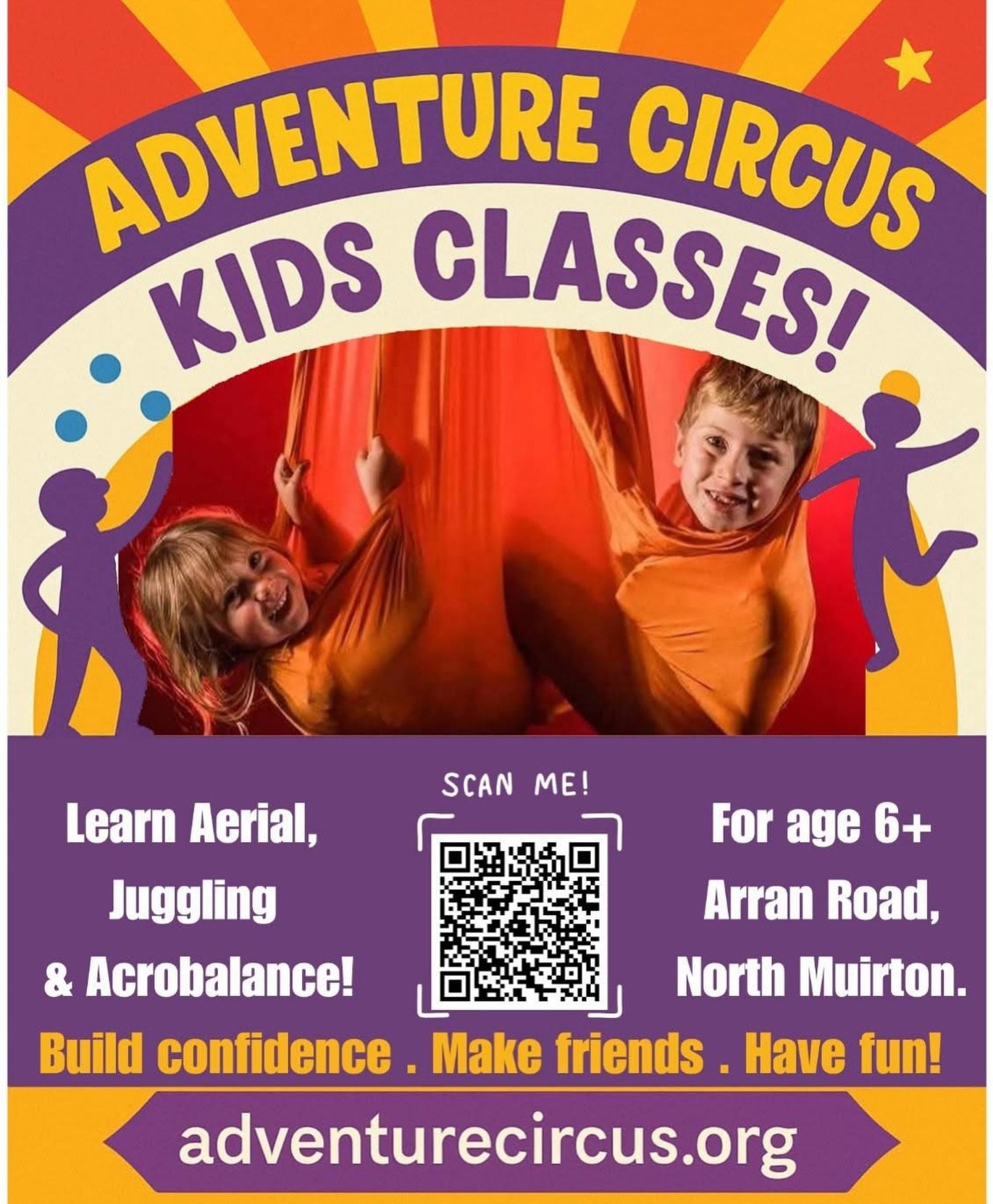 Sign your kids up to circus classes and finish the school year on a high!

We have some spaces in the below youth circus classes. 

Saturday 1pm - Ages 12 +
Saturday 2.10pm - Ages 6-11
Monday 4pm - Ages 6-9

Book now at the link in our profile above!