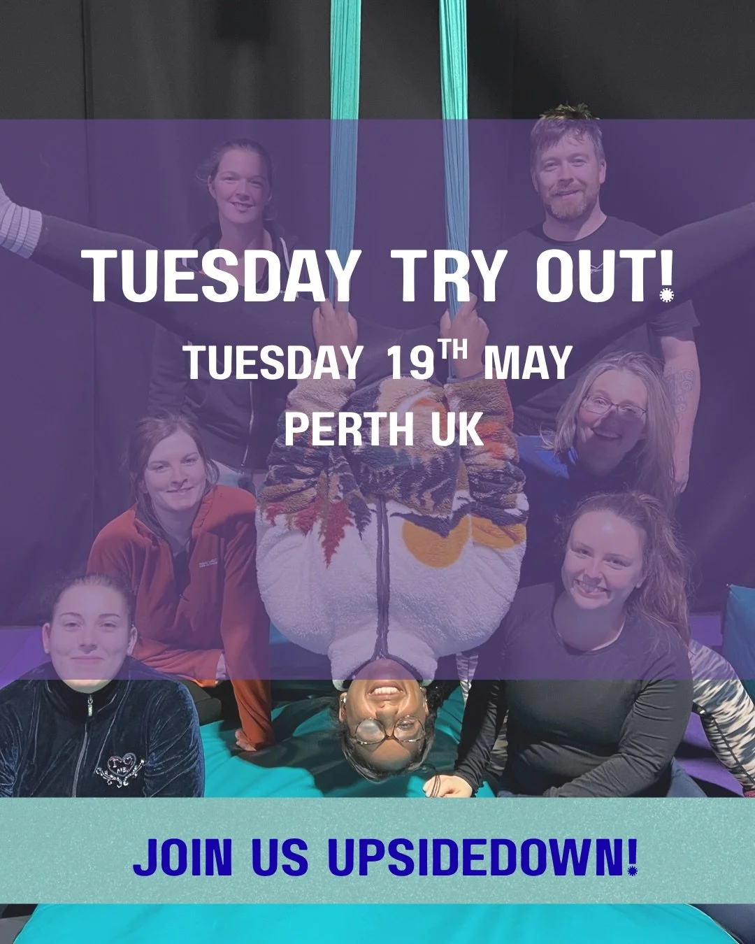 Ready to try something new this spring? Then we got you! We have a TUESDAY TRY OUT on 19th May!

Aerial arts are growing in popularity because they are more accessible than ever locally and it&rsquo;s our passion to help people learn to fly!

Come an