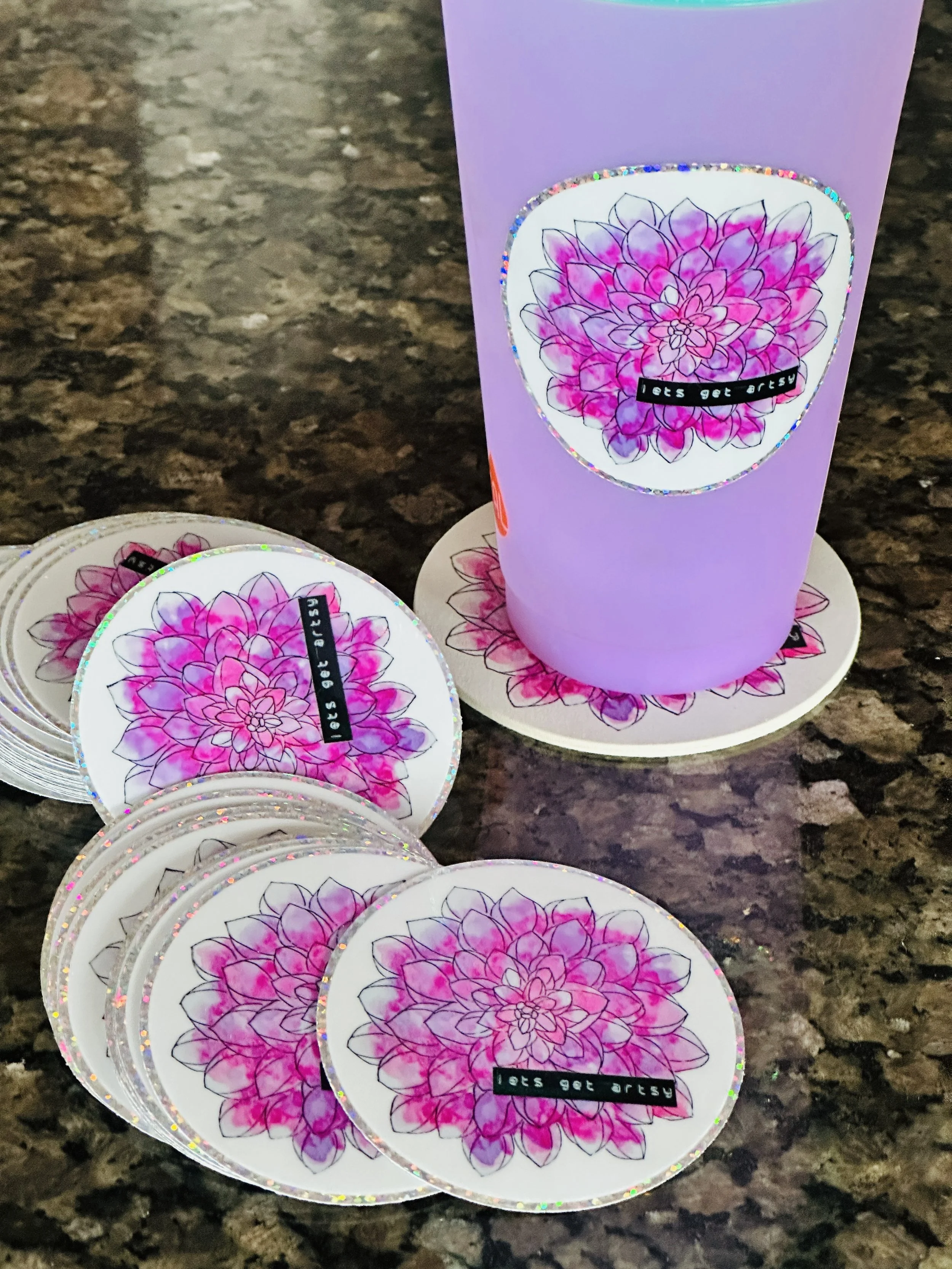 Let'a Get Artsy-Artsy Coasters — anncorbierescottdesigns