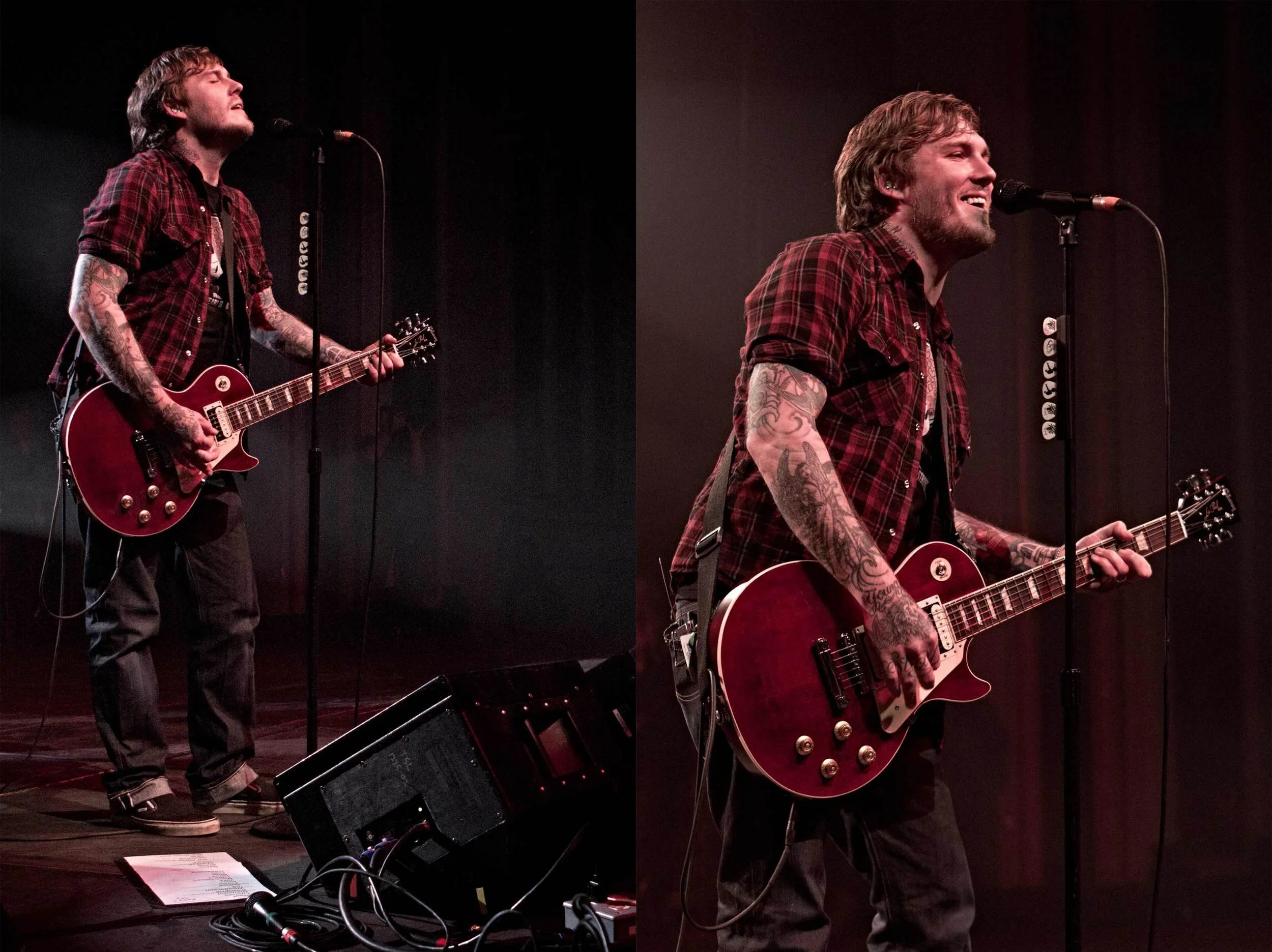 Still Photography  Live performance photography documenting New Jersey punk band The Gaslight Anthem's holiday performance at Asbury Park's Convention Hall with a surprise appearance by Bruce Springsteen. Select images published January 2012 print ed
