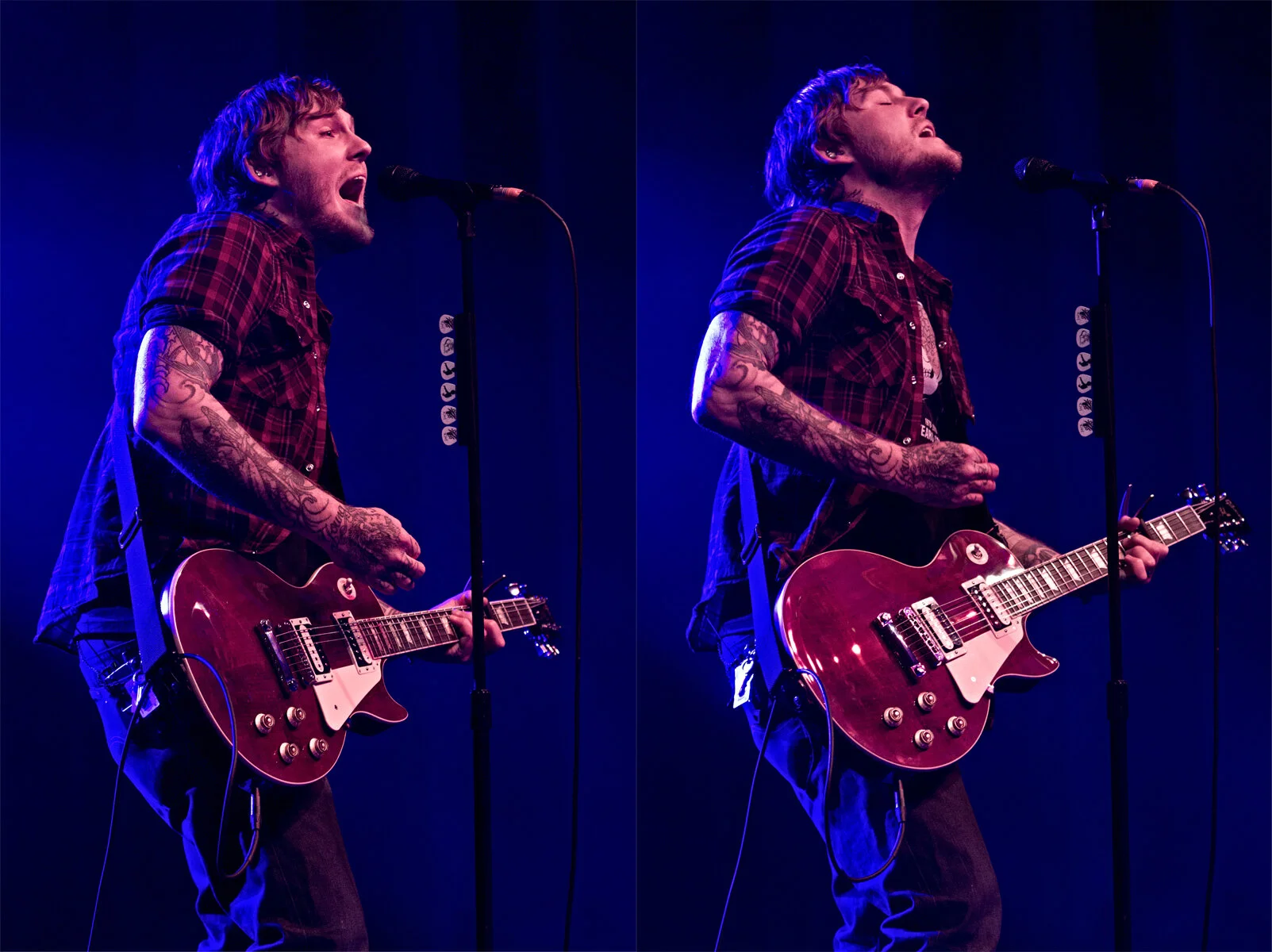 Still Photography  Live performance photography documenting New Jersey punk band The Gaslight Anthem's holiday performance at Asbury Park's Convention Hall with a surprise appearance by Bruce Springsteen. Select images published January 2012 print ed