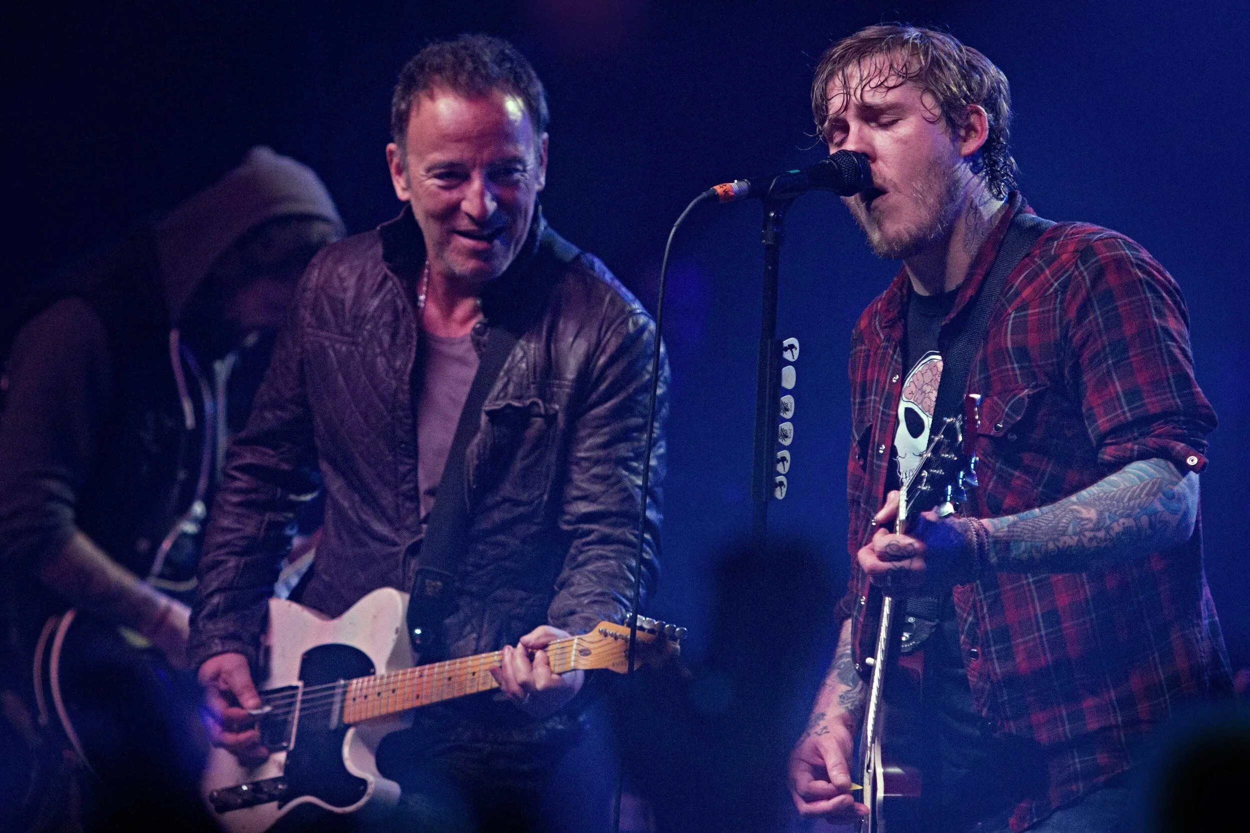 Still Photography  Live performance photography documenting New Jersey punk band The Gaslight Anthem's holiday performance at Asbury Park's Convention Hall with a surprise appearance by Bruce Springsteen. Select images published January 2012 print ed