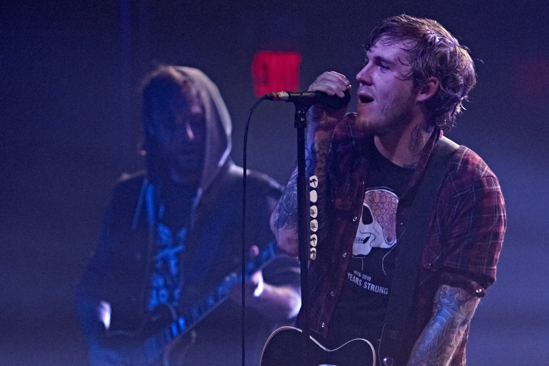 Still Photography  Live performance photography documenting New Jersey punk band The Gaslight Anthem's holiday performance at Asbury Park's Convention Hall with a surprise appearance by Bruce Springsteen. Select images published January 2012 print ed
