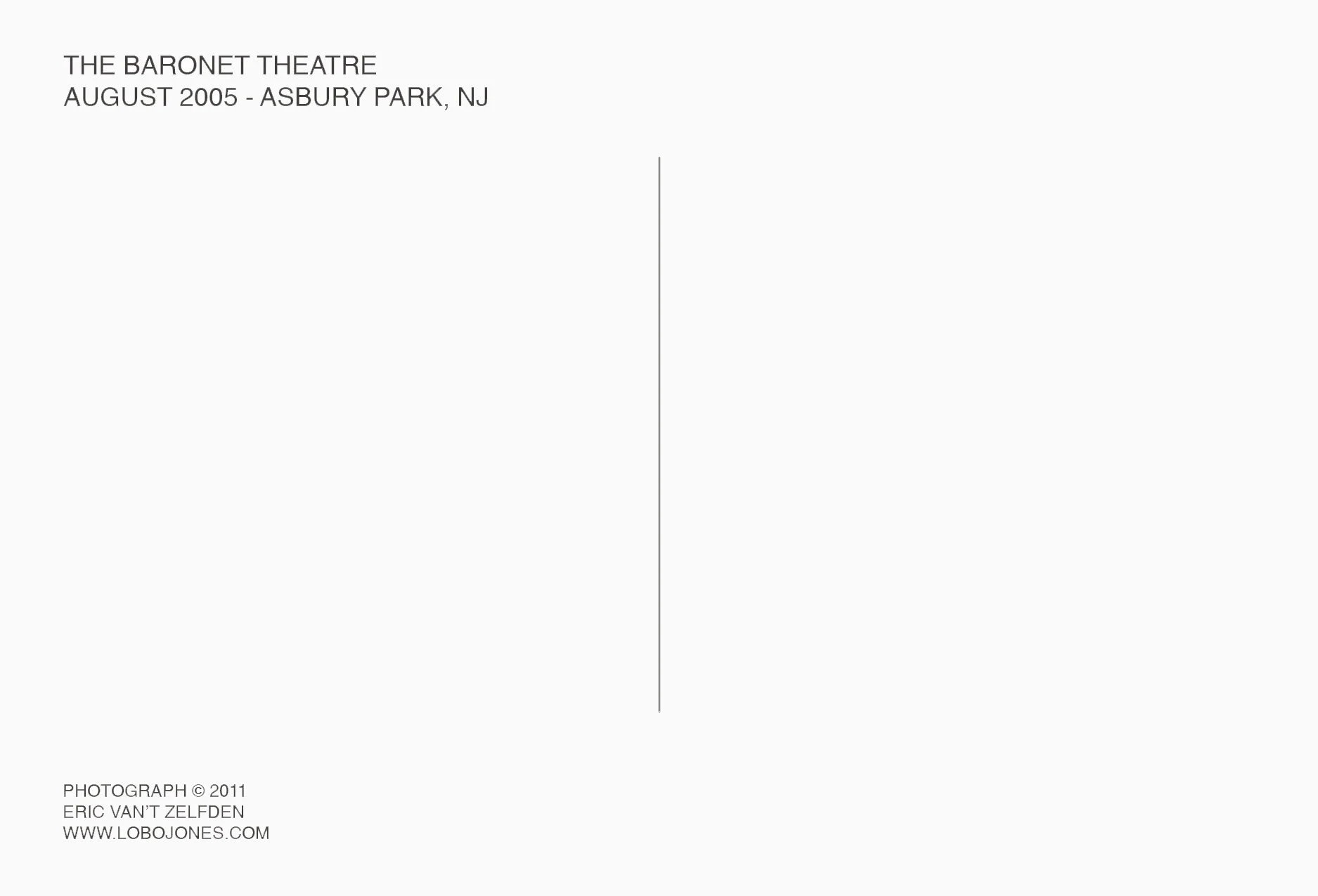 SHELTER HOME / ASBURY GALLERIA  Still Photography & Design  Released in the summer of 2011, the eight part Asbury Park Postcard Series features iconic Asbury Park landmarks & scene-scapes. An additional signed & numbered limited run postcard, "Conven