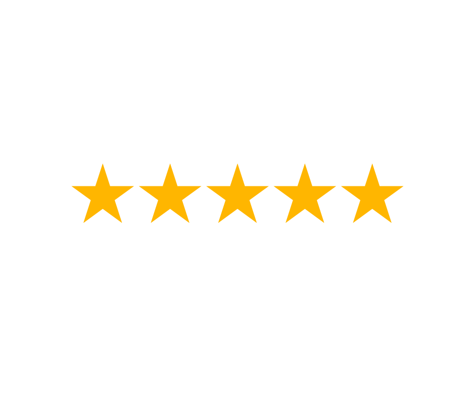 five yellow stars for reviews