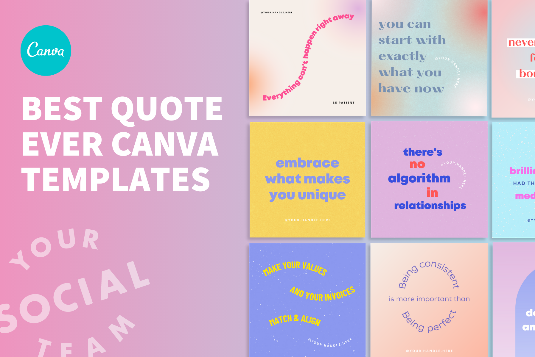 100 Instagram Inspirational Quote Motivational Quote Templates| Quotes Story Templates Post Templates Editable Quote Canva Templates