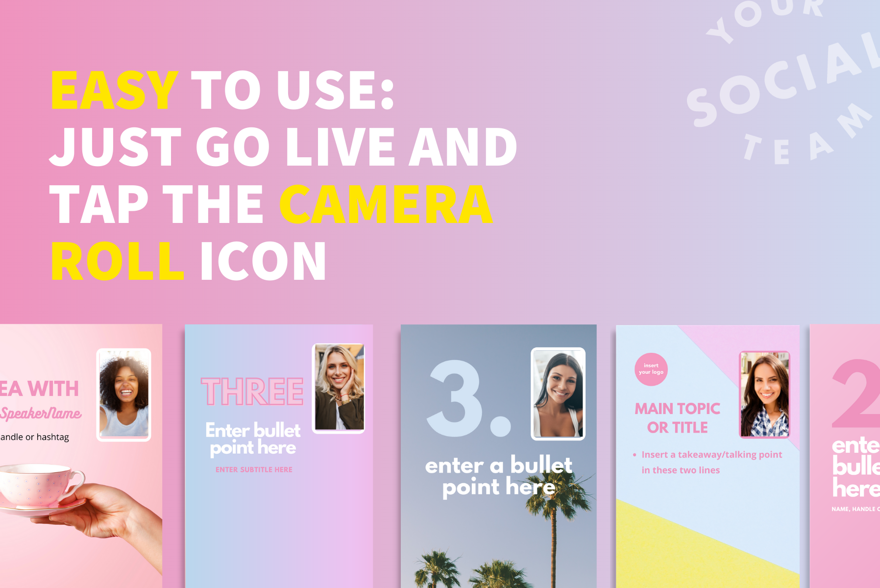 Slides For Solo Instagram Lives Full Screen Your Social Team