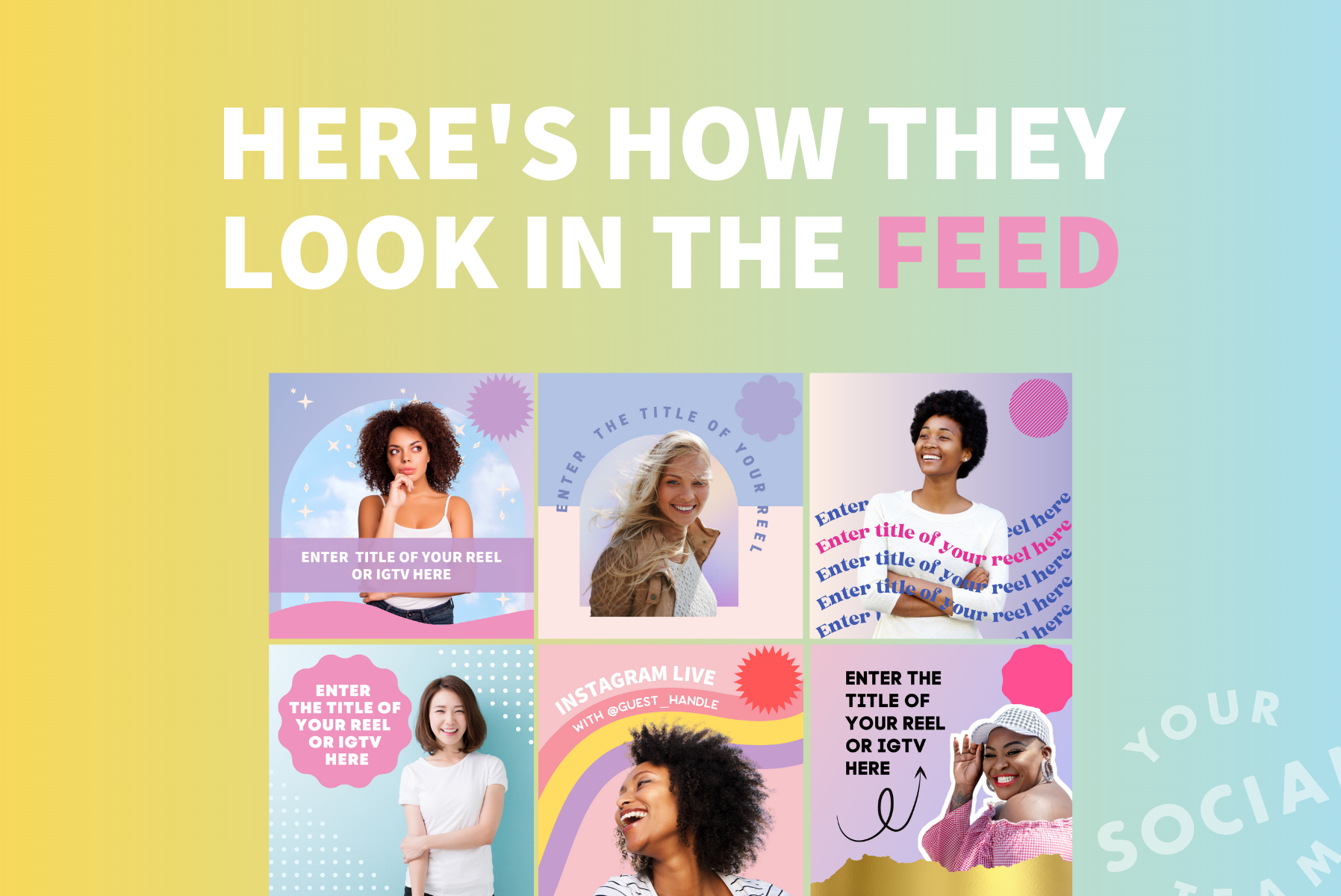 Cute & Fun Instagram Reels and IGTV Cover Canva Templates — Your Social Team
