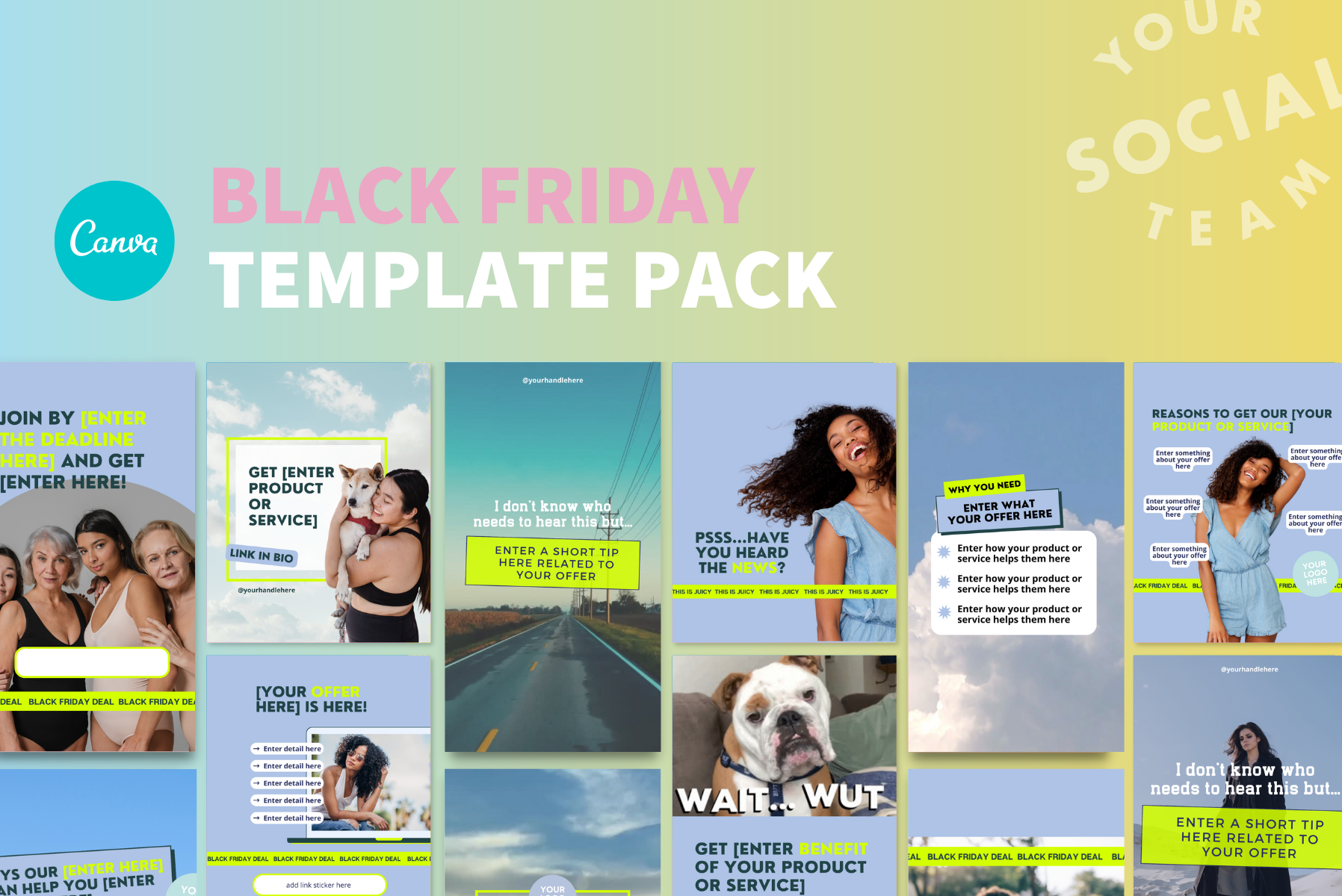 Black Friday Pack - Canva Templates for Instagram — Your Social Team