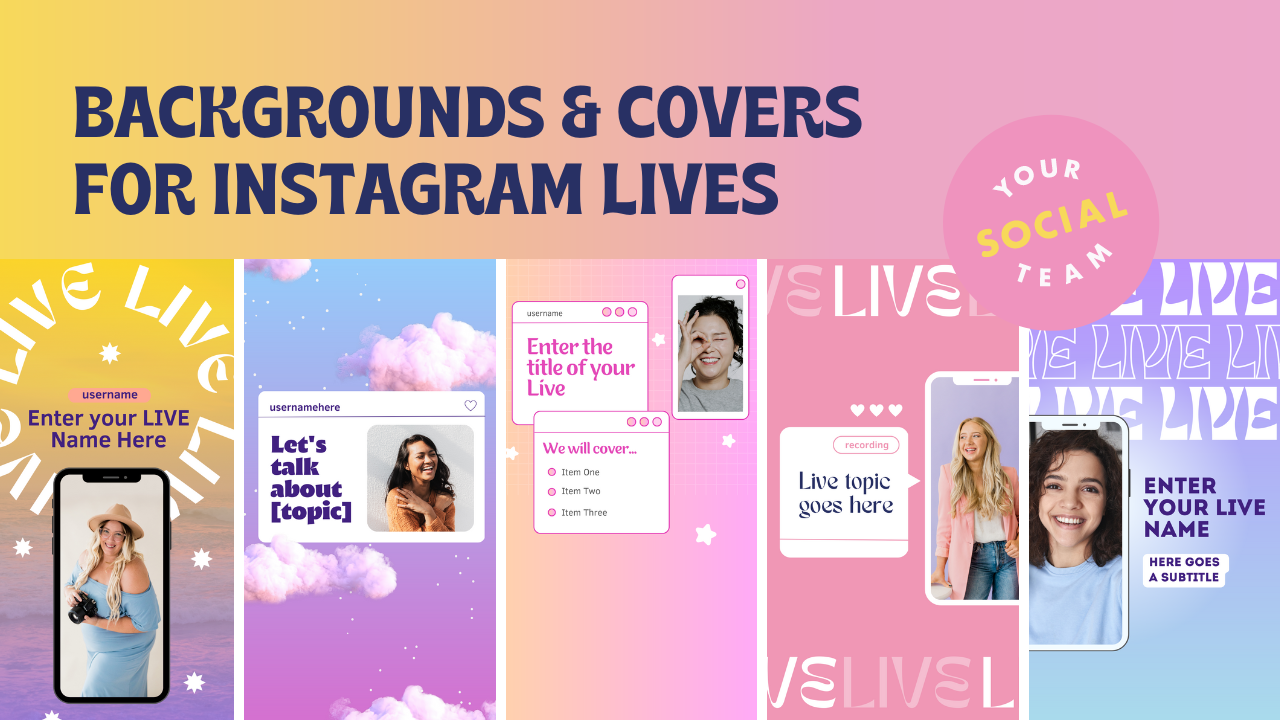 IG Live & Live Room Covers — Your Social Team