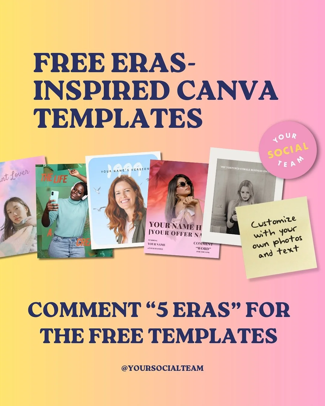 When Mother gets engaged, we post to celebrate. Comment &ldquo;5 Eras&rdquo; for these free Canva templates 😍😍😍 and congrats to the lovely couple 💍💍💍 

#taylorswift #swifties #canvatemplates #taylor