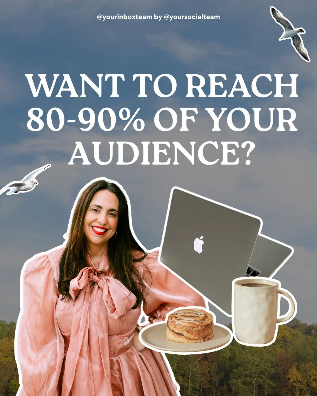 Did you know your emails reach 80-90% of your audience? So even with a fraction of the audience you have on Instagram, you can make a big impact in your business 🤯⁠
⁠
Comment INBOXME to try a month of our @yourinboxteam email marketing templates for