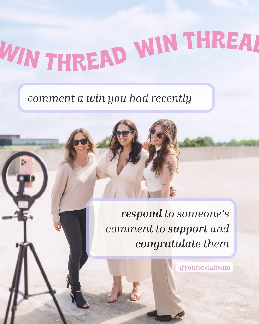 🤩 WIN Thread! 🤩 Because honestly, at the age of algorithms, vanity metrics and viral culture, we don't celebrate our REAL wins enough!⁠
⁠
So share your wins, whether professional or personal, big or small. And like and comment other people's wins t