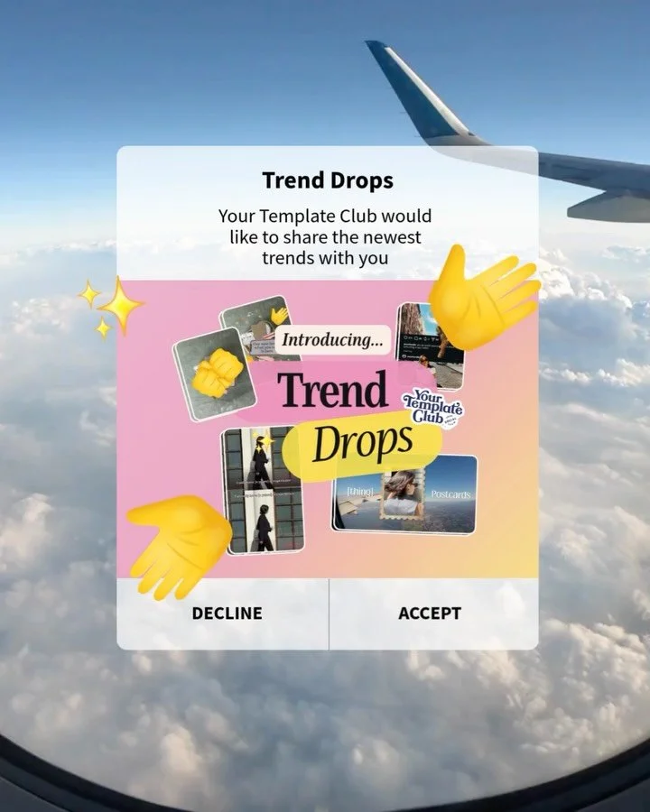 Imagine if someone was always researching the latest Instagram trends and turning them into Canva templates for you. 👀
 That&rsquo;s exactly what we just did.
 ⚡️ Trend Drops are spontaneous mini-packs of the latest trends, sent before you even have