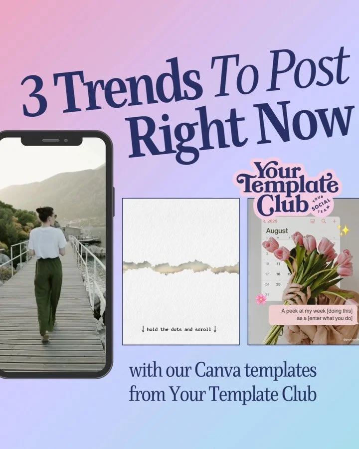 Trends don&rsquo;t need to be hard to create!  Try these 3 hot trends right now with our Canva templates. All available inside our template membership, @yourtemplateclub 👇⁠
⁠
Trend 1: Pack &ldquo;File Folder Reels&rdquo;⁠
Category: Instagram &gt; Re