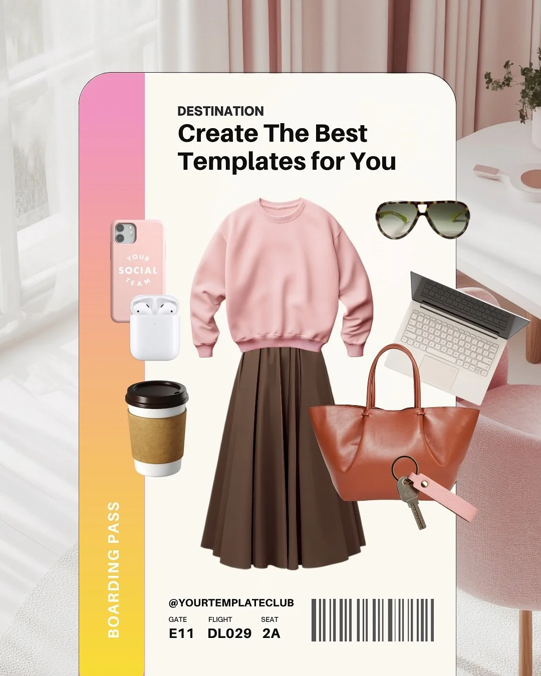 Trend alert 🔥 Show everyone your &ldquo;destinations&rdquo; with these cute Boarding Pass Collages. ⁠
⁠
My favorite destinations: create the best templates for you and give you trophies for your Reels! 🤩⁠
⁠
Your first stop? Joining the Club to grab