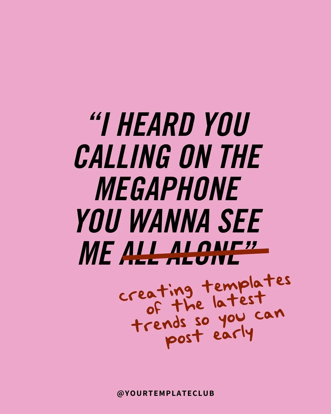 🎶. All that time you sat alone in your tower I was just creating templates for you. And you can see it all inside @yourtemplateclub 🎶. ⁠
⁠
Comment &ldquo;DACLUB&rdquo; (we also have these templates available inside the Instagram &gt; Feed Posts cat