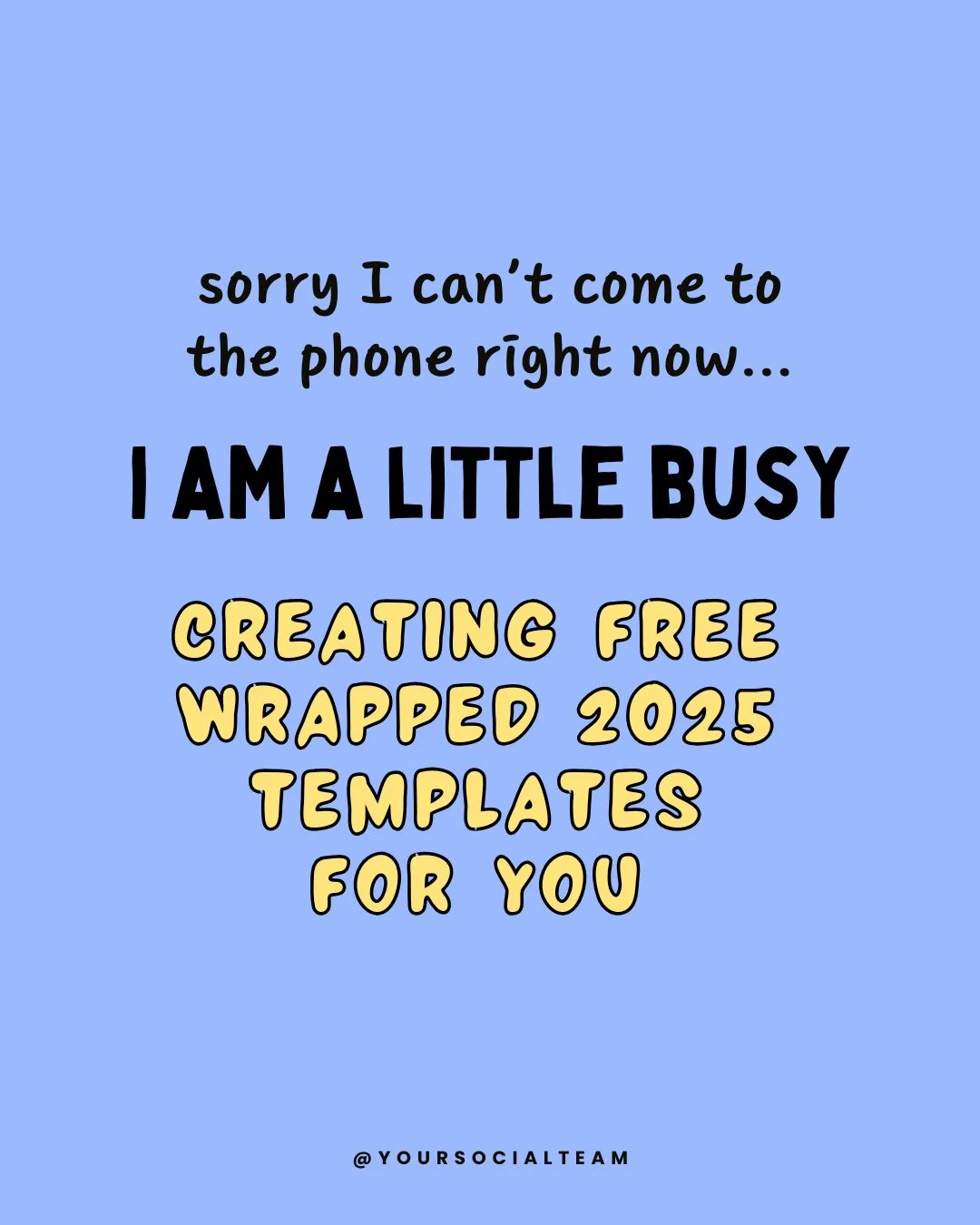 Comment &ldquo;WRAPPED25&rdquo; ✨ Our FREE Wrapped 2025 Carousel Templates are here!⁠
✨ Post the hottest trend of the year on the internet in minutes, with these Spotify Wrapped parody templates!⁠
⁠
Comment &ldquo;WRAPPED25&rdquo; and we will DM you 