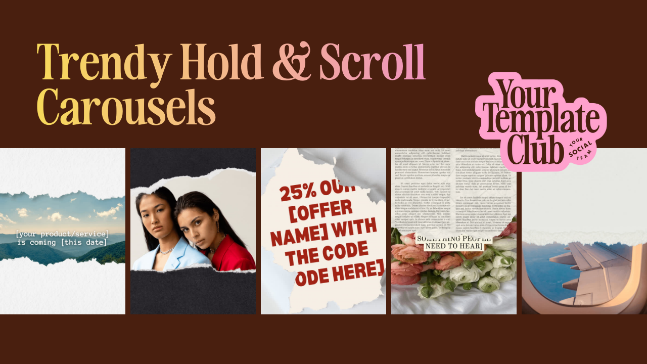 Trendy Hold and Scroll Carousels