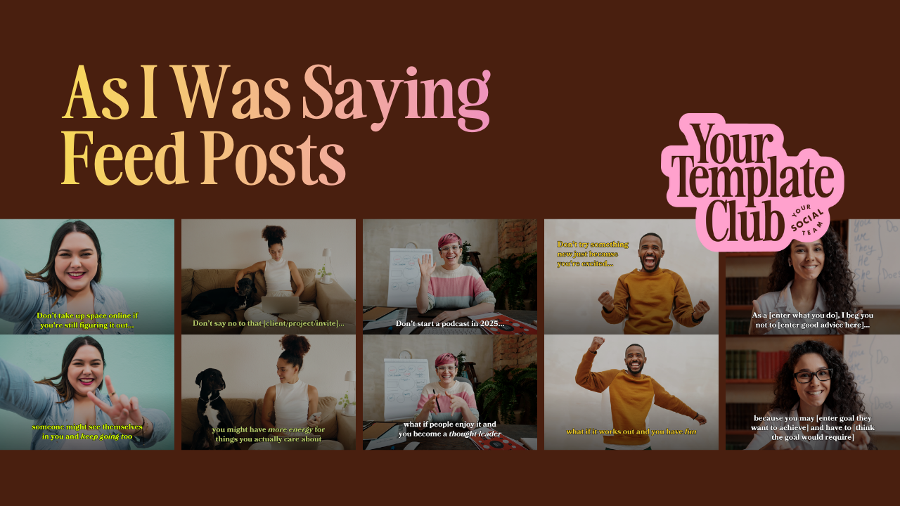 As I Was Saying Feed Posts