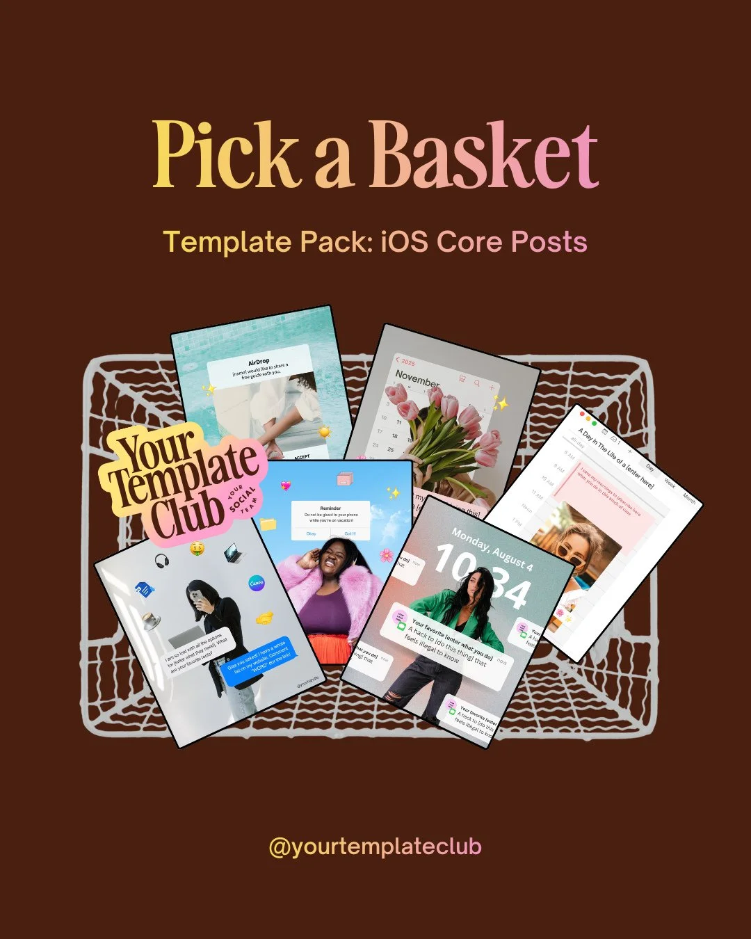 We got baskets and baskets of the best content for Instagram waiting for you inside @yourtemplateclub ⁠
⁠
✨ Comment "DACLUB" and start 2026 not worrying about content creation -- now 25% off any plan 🤩 Promo ends tomorrow so don't wait til